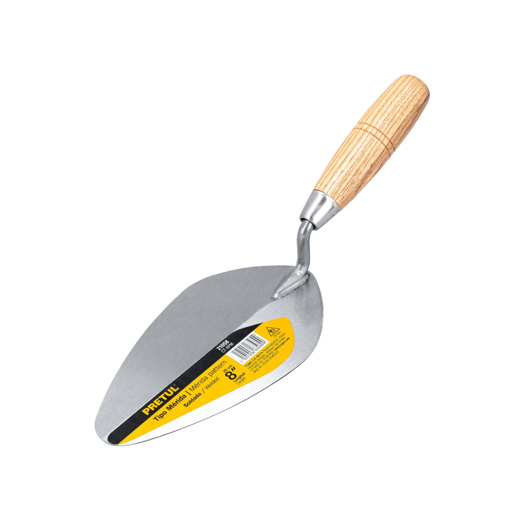 Cuchara para albañil 8" tipo Mérida, Pretul