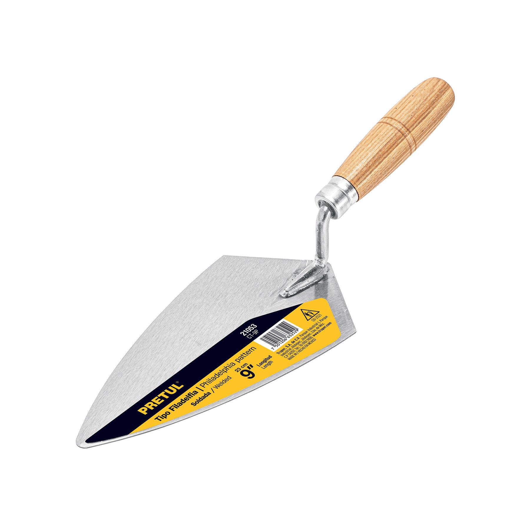 Cuchara para albañil 9" tipo Filadelfia, Pretul