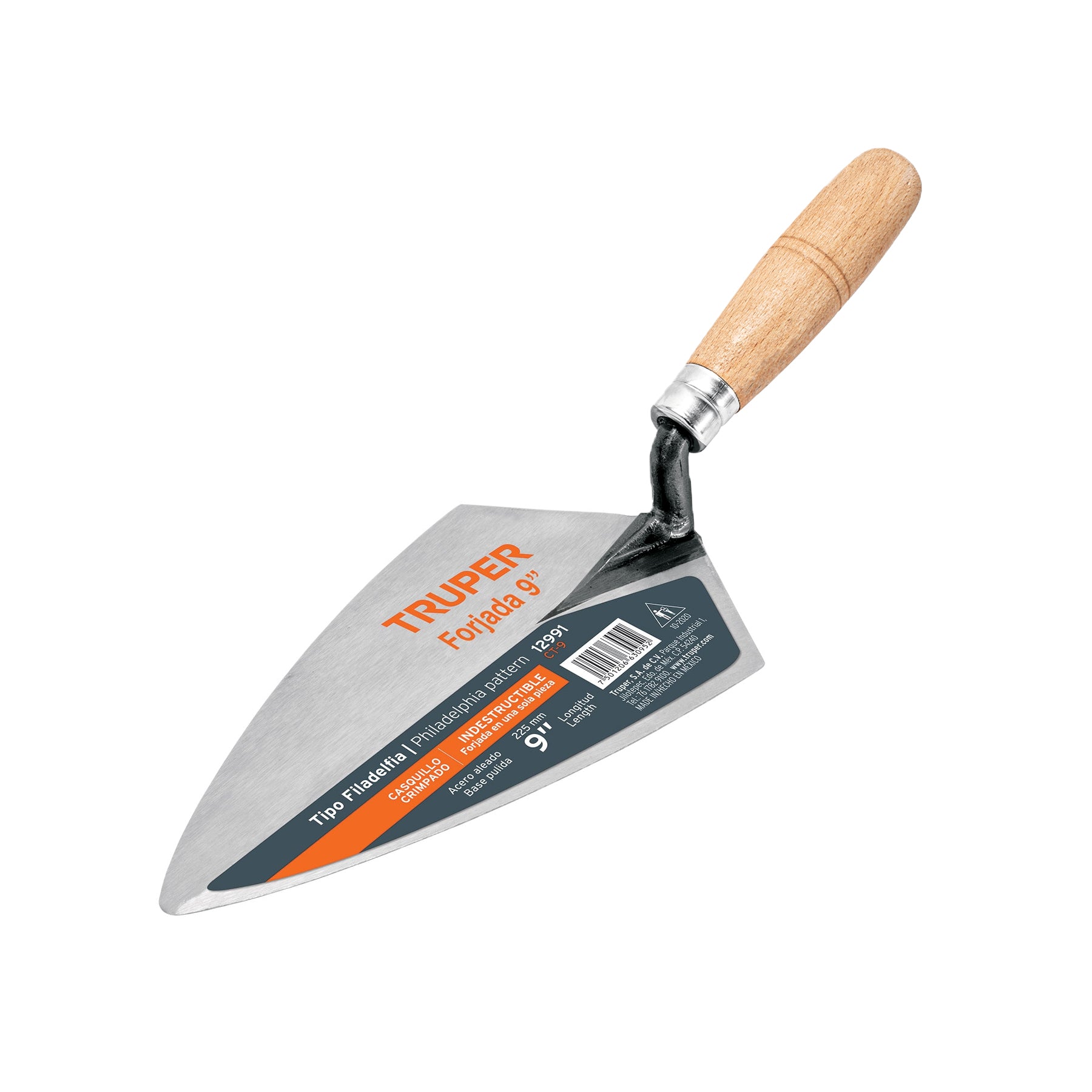 Cuchara para albañil 9" forjada tipo Filadelfia, Truper