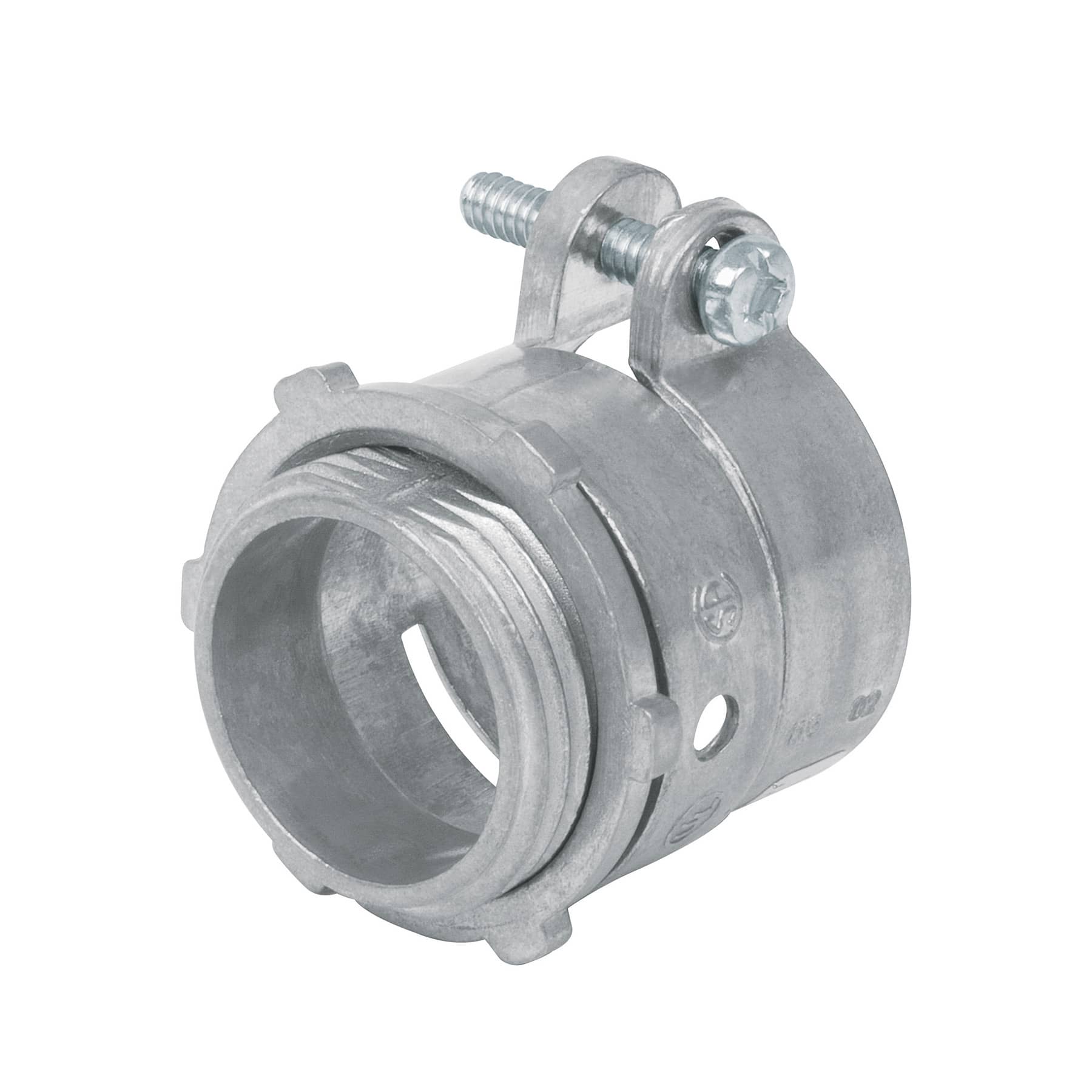 Conector recto 1" para tubo flexible metálico, Volteck