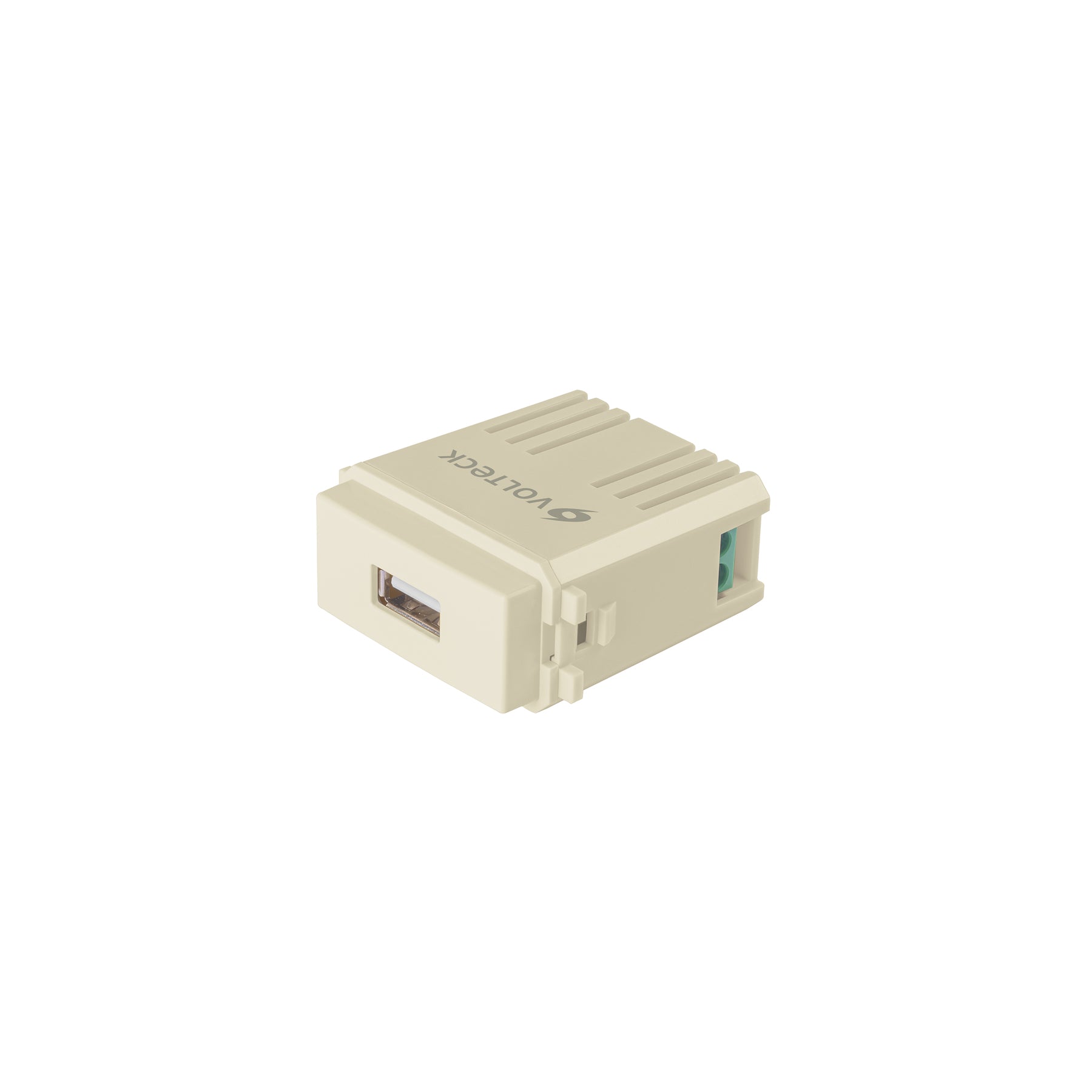 Módulo puerto USB, línea Italiana, color marfil, Volteck, CUSB-I, 48108