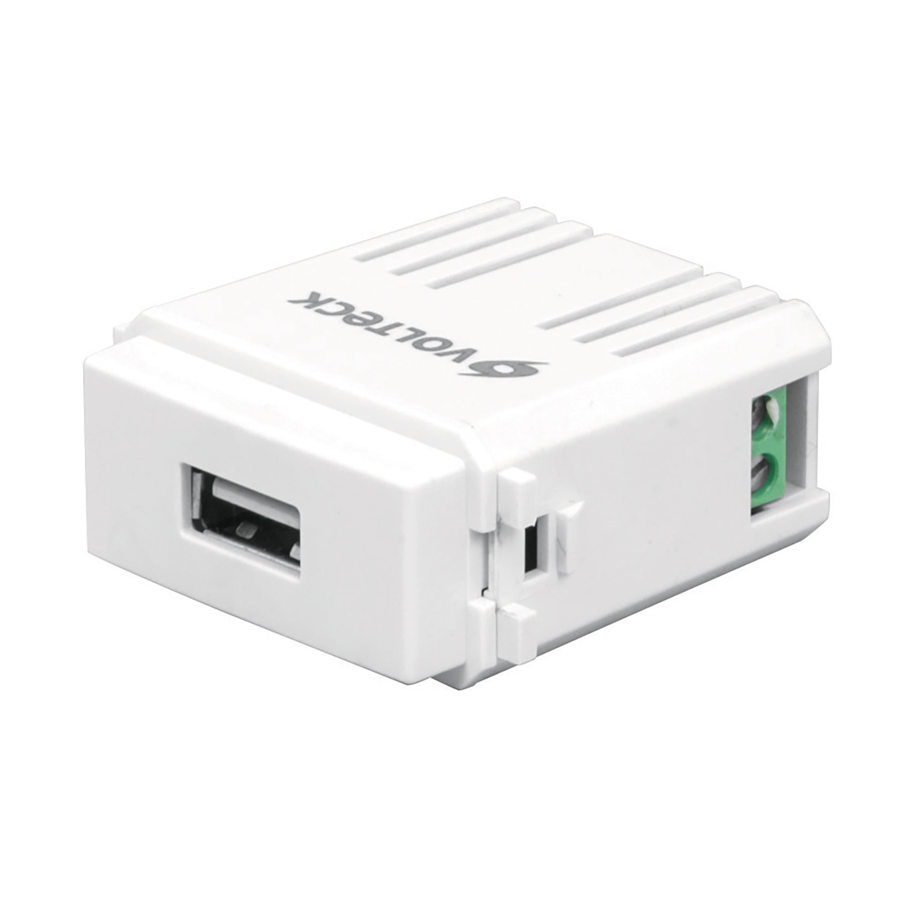 módeloulo puerto USB, línea Italiana, color blanco, Volteck