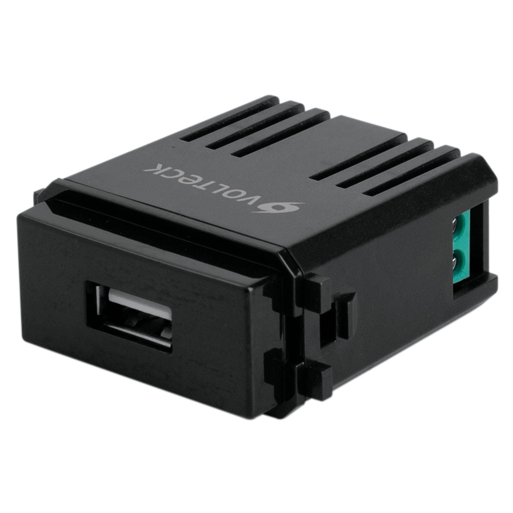 módeloulo USB, línea Italiana, color negro, Volteck