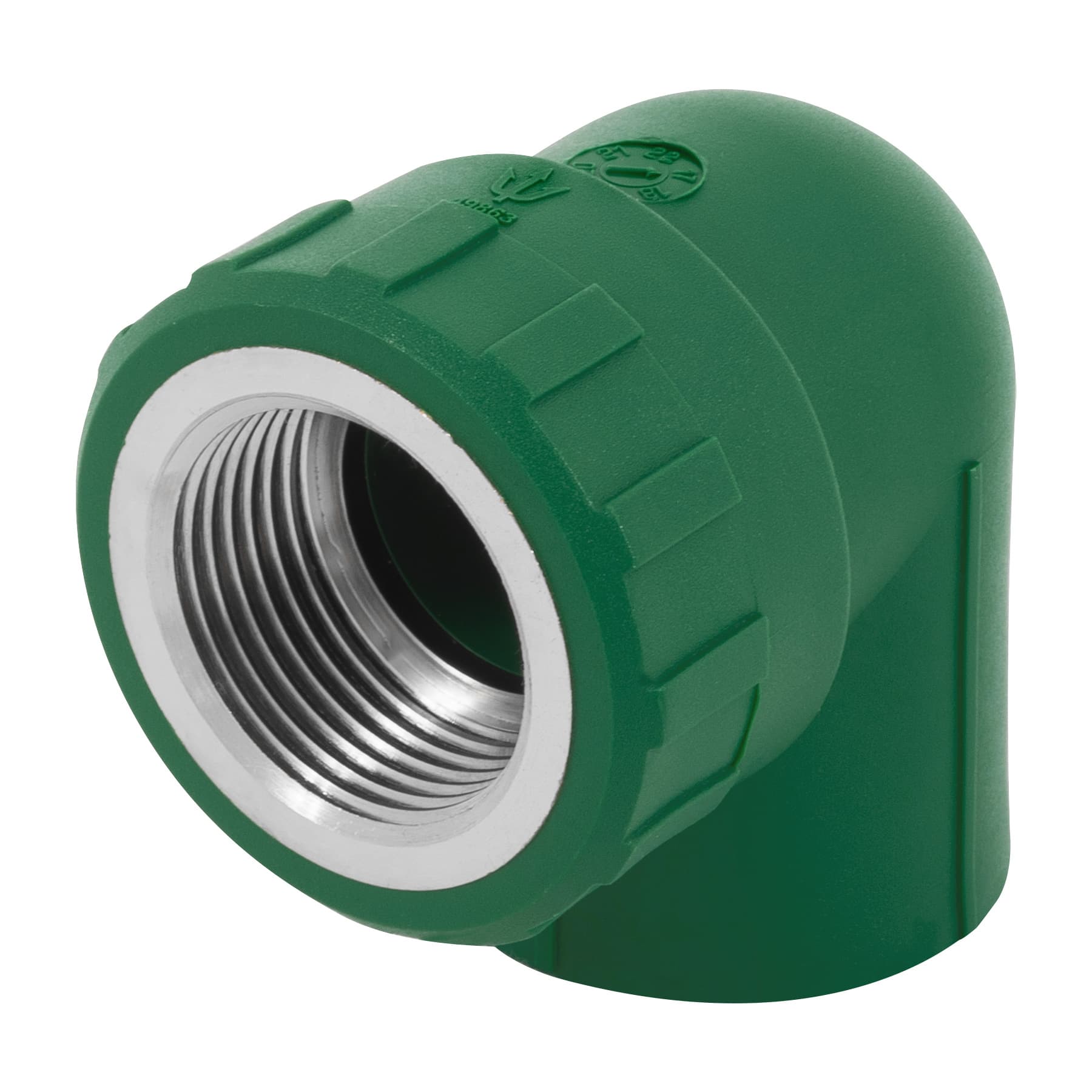 Codo 90° PPR, 1", rosca hembra con inserto metálico, Foset, CV-503, 49863