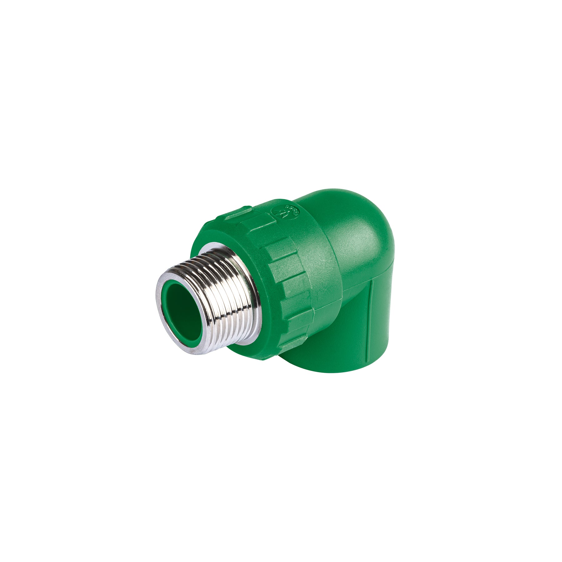 Codo 90∞ PPR, 3/4", rosca macho con inserto metálico, Foset