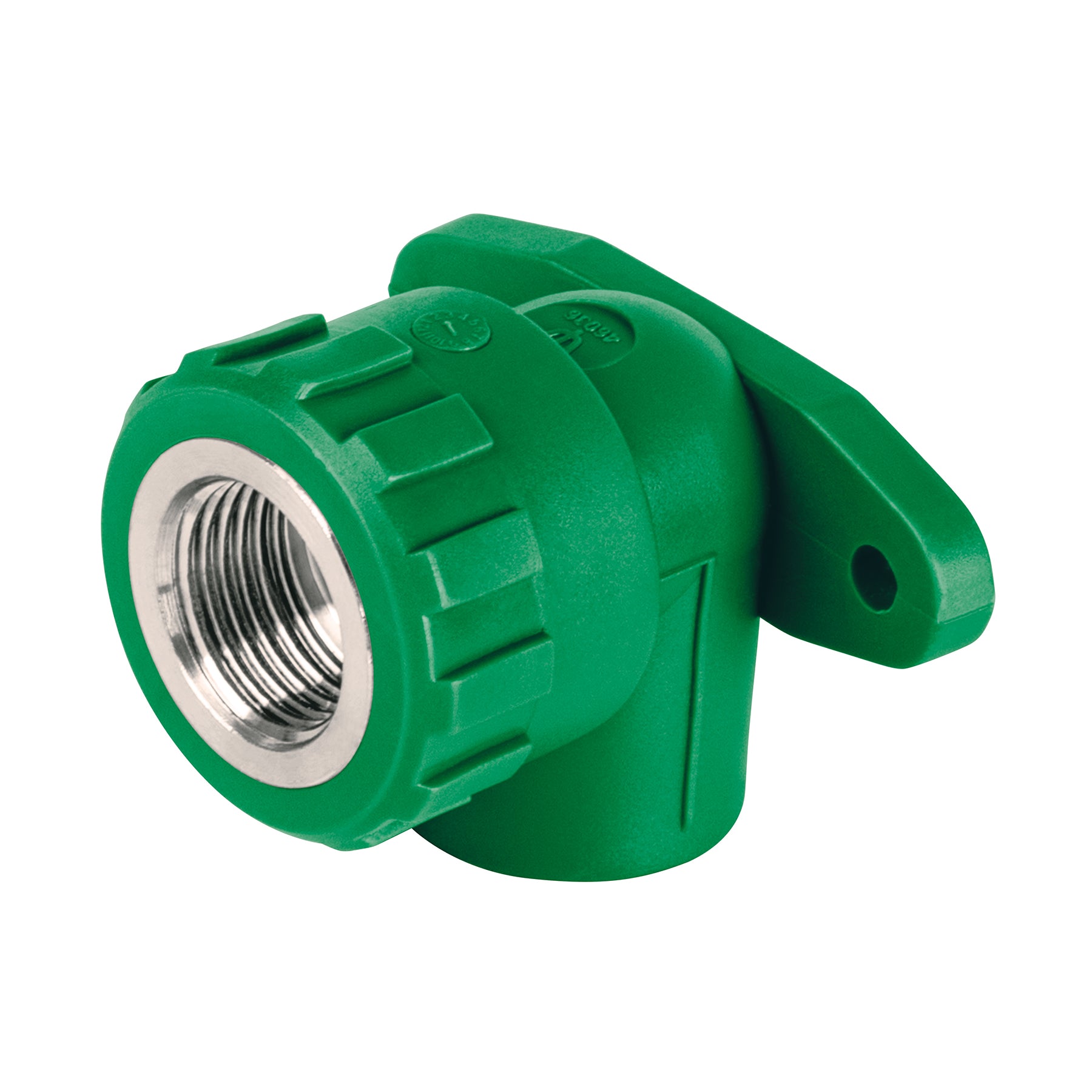 Codo oreja 90° PPR, 1/2", hembra con inserto metálico, Foset, CV-581, 46036