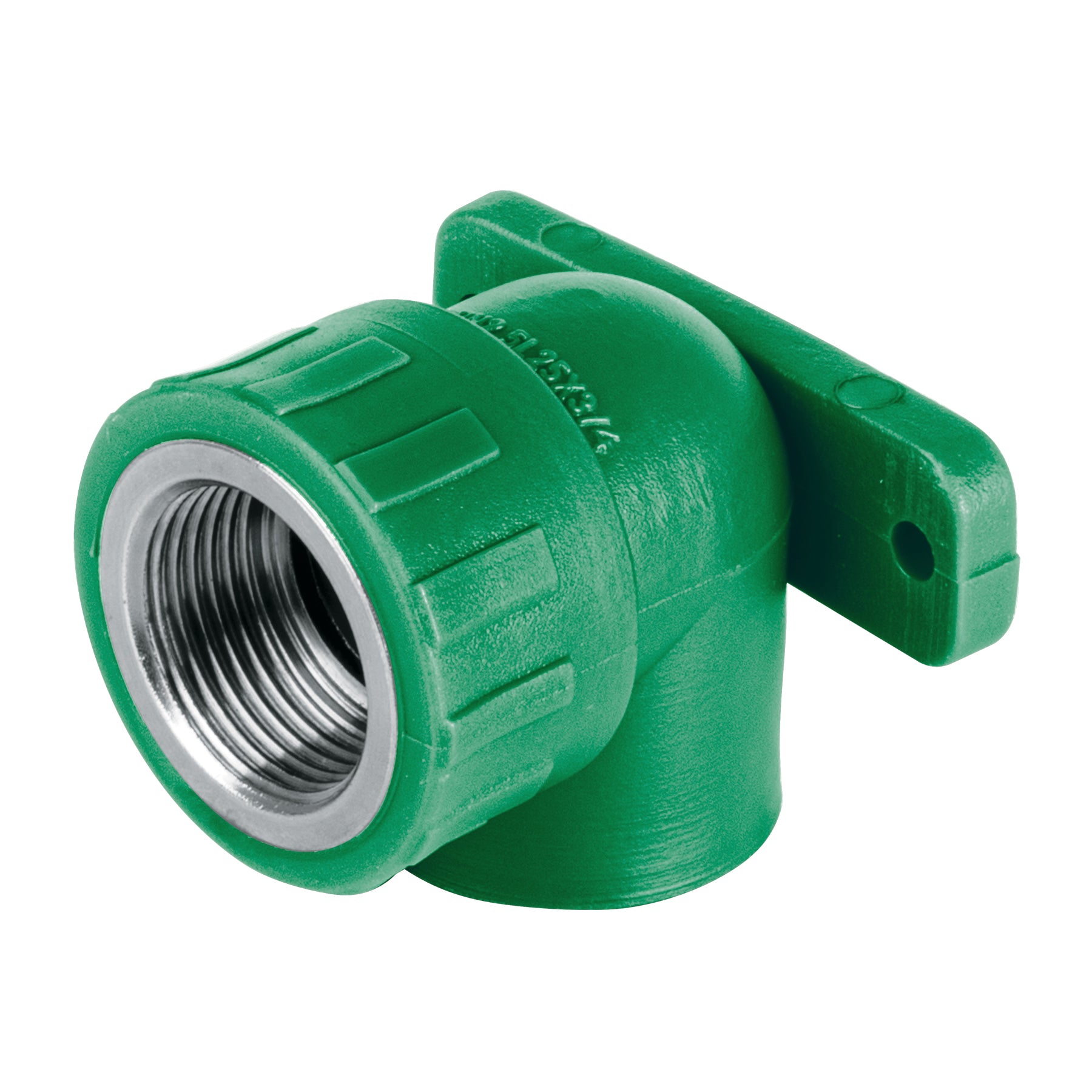 Codo oreja 90∞ PPR, 3/4", hembra con inserto metálico, Foset