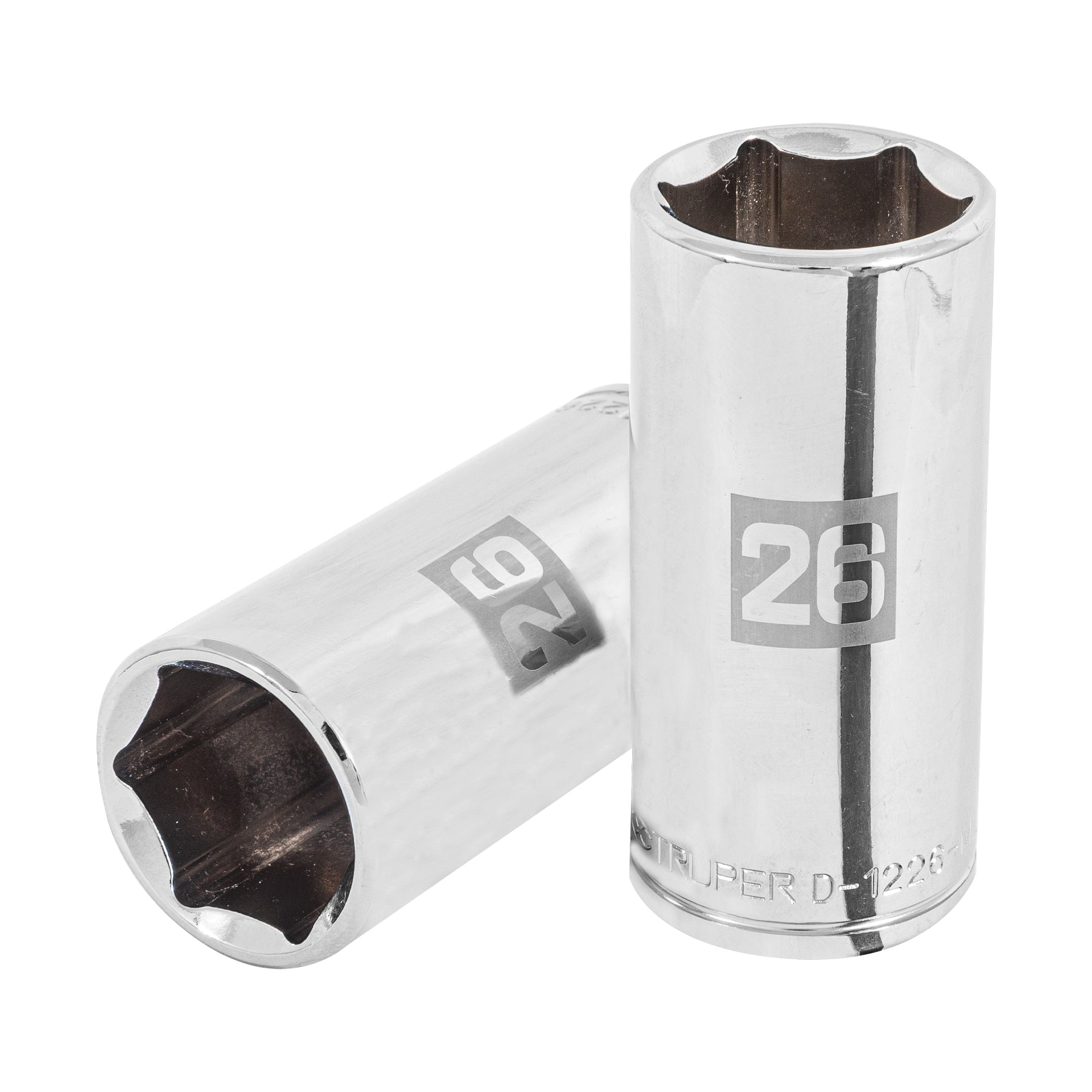 Dado largo de 26 mm, 6 puntas, cuadro 1/2", Truper