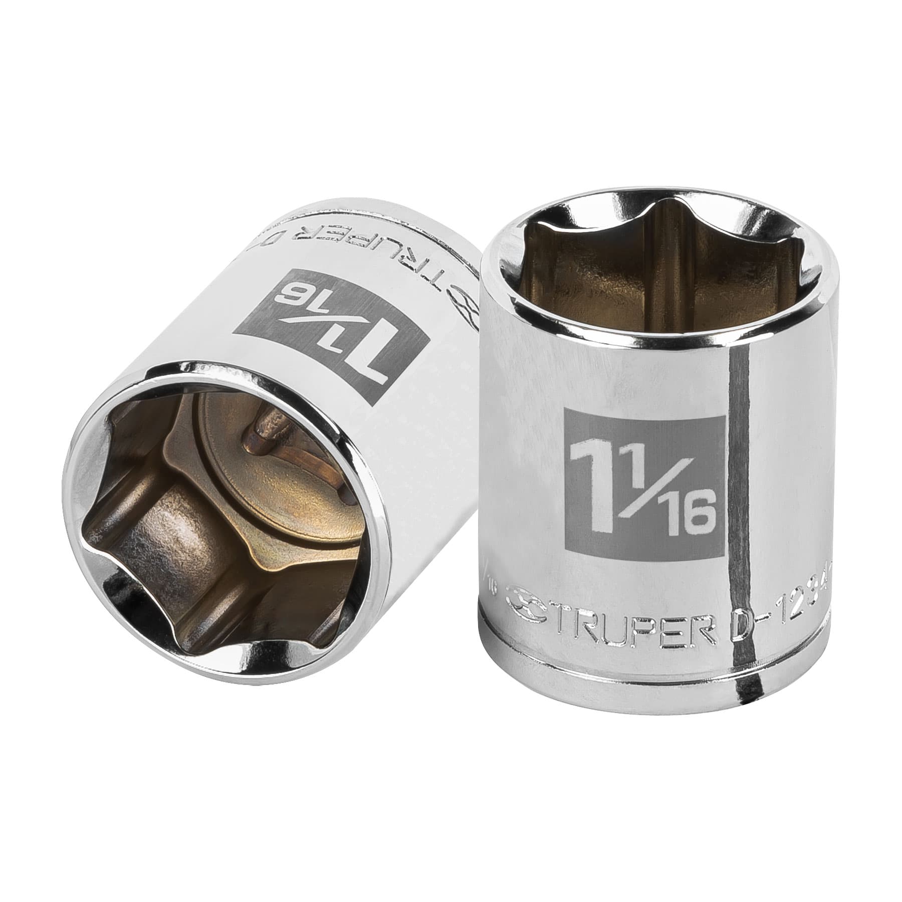 Dado de 1-1/16", 6 puntas, cuadro 1/2", Truper