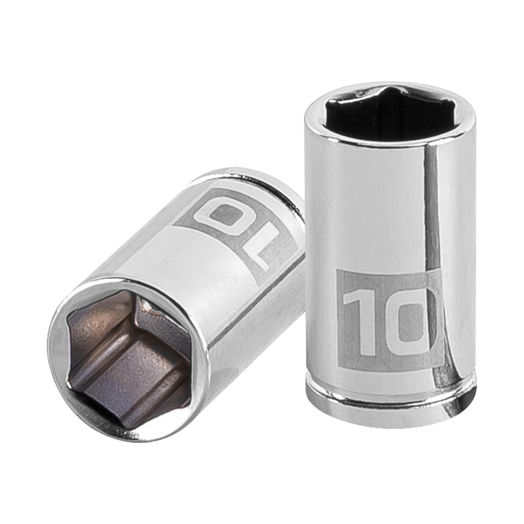 Dado de 10 mm, 6 puntas, cuadro 1/4", Truper