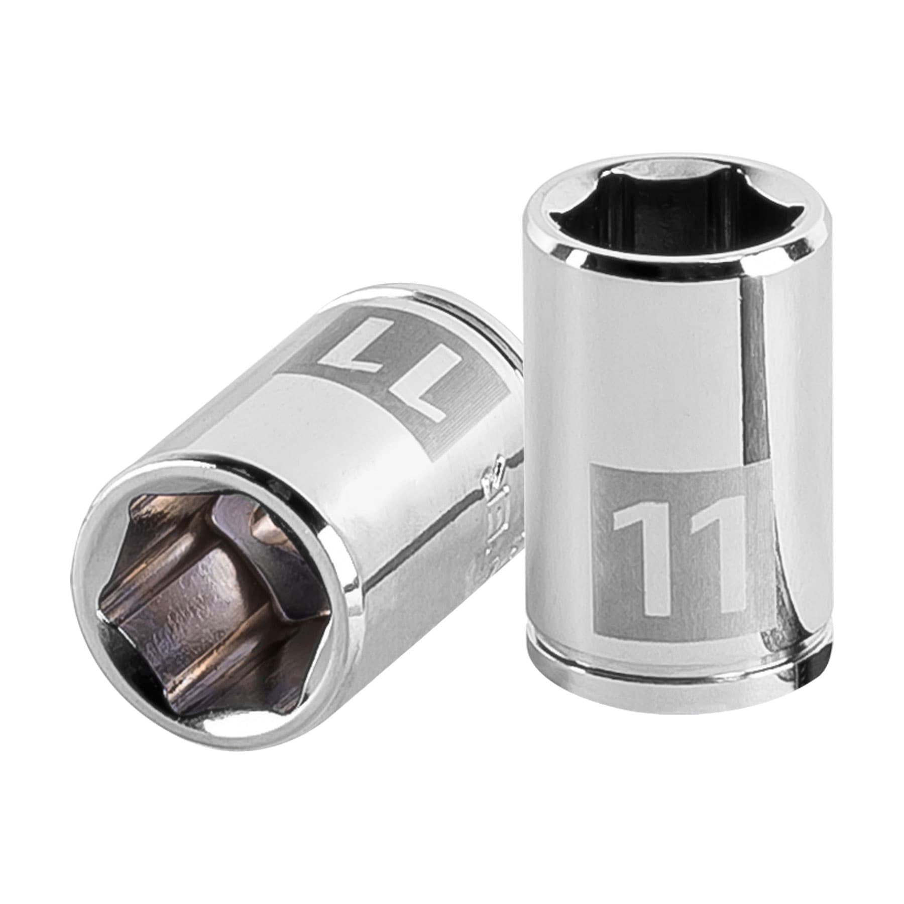 Dado de 11 mm, 6 puntas, cuadro 1/4", Truper