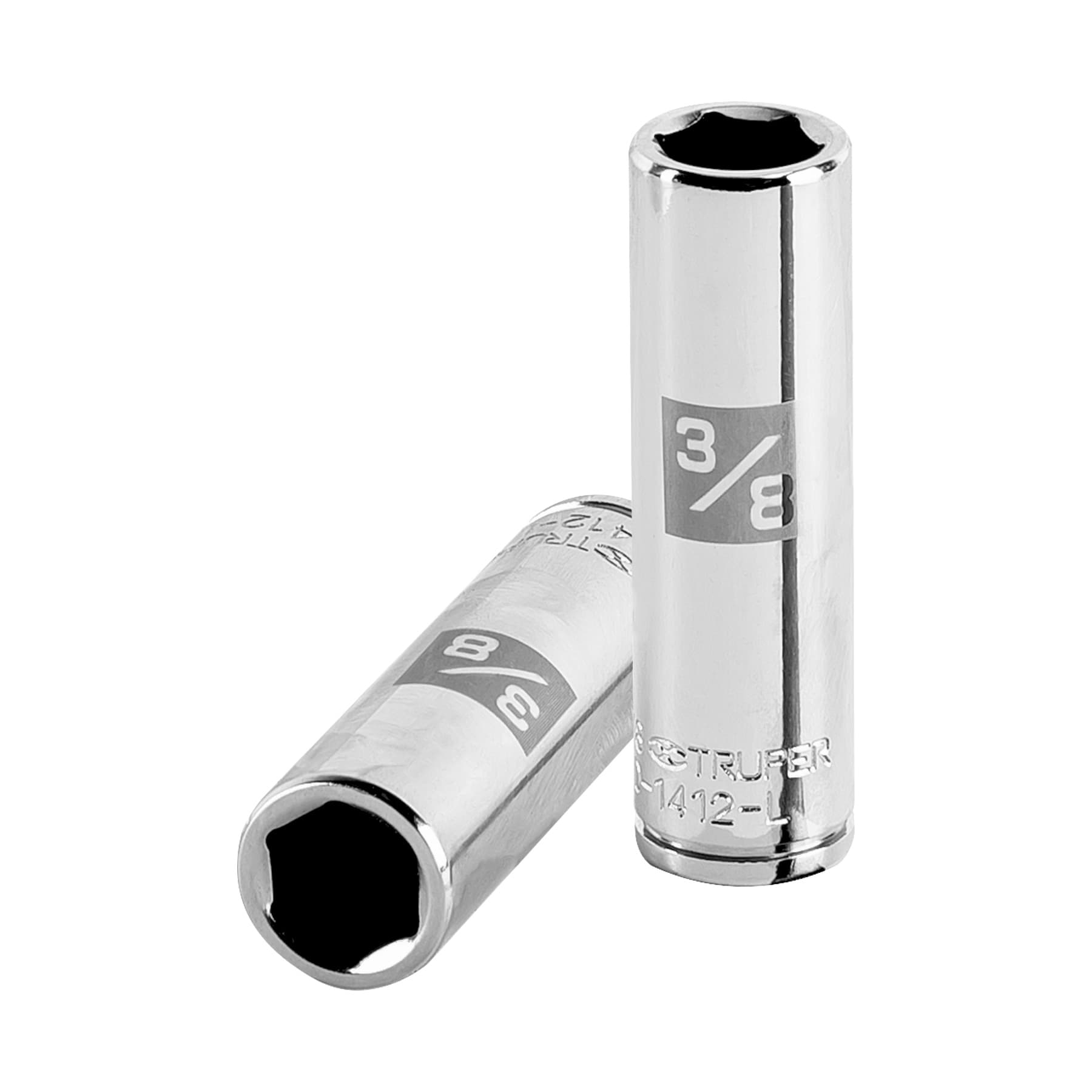 Dado largo de 3/8", 6 puntas, cuadro 1/4", Truper