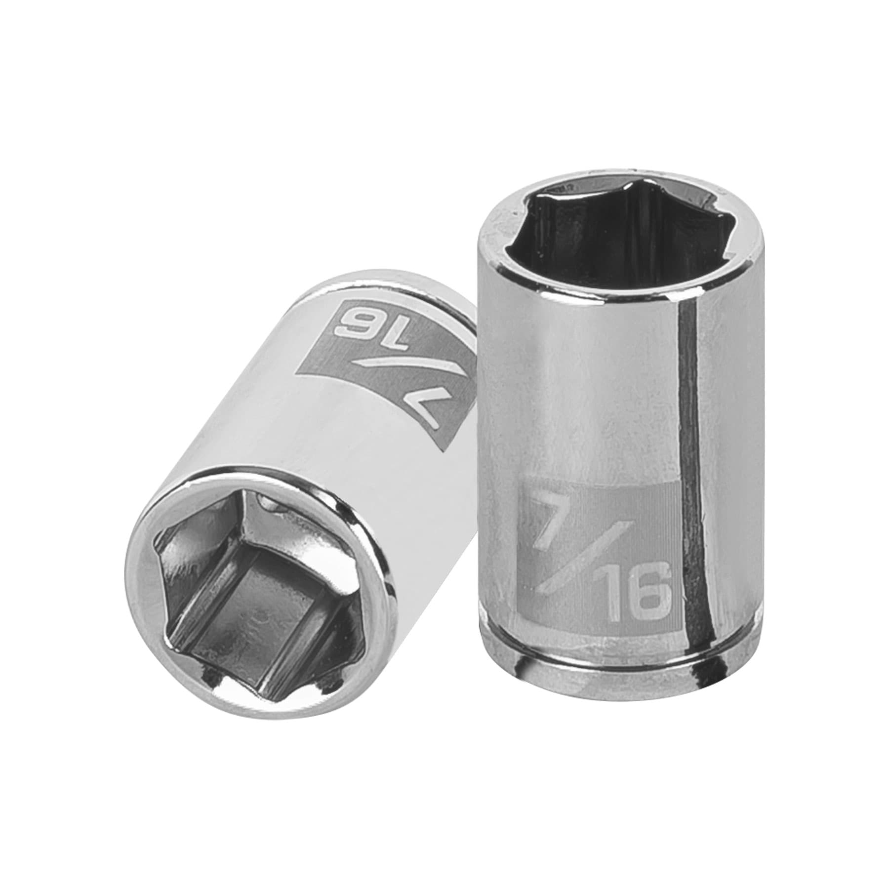 Dado de 7/16", 6 puntas, cuadro 1/4", Truper