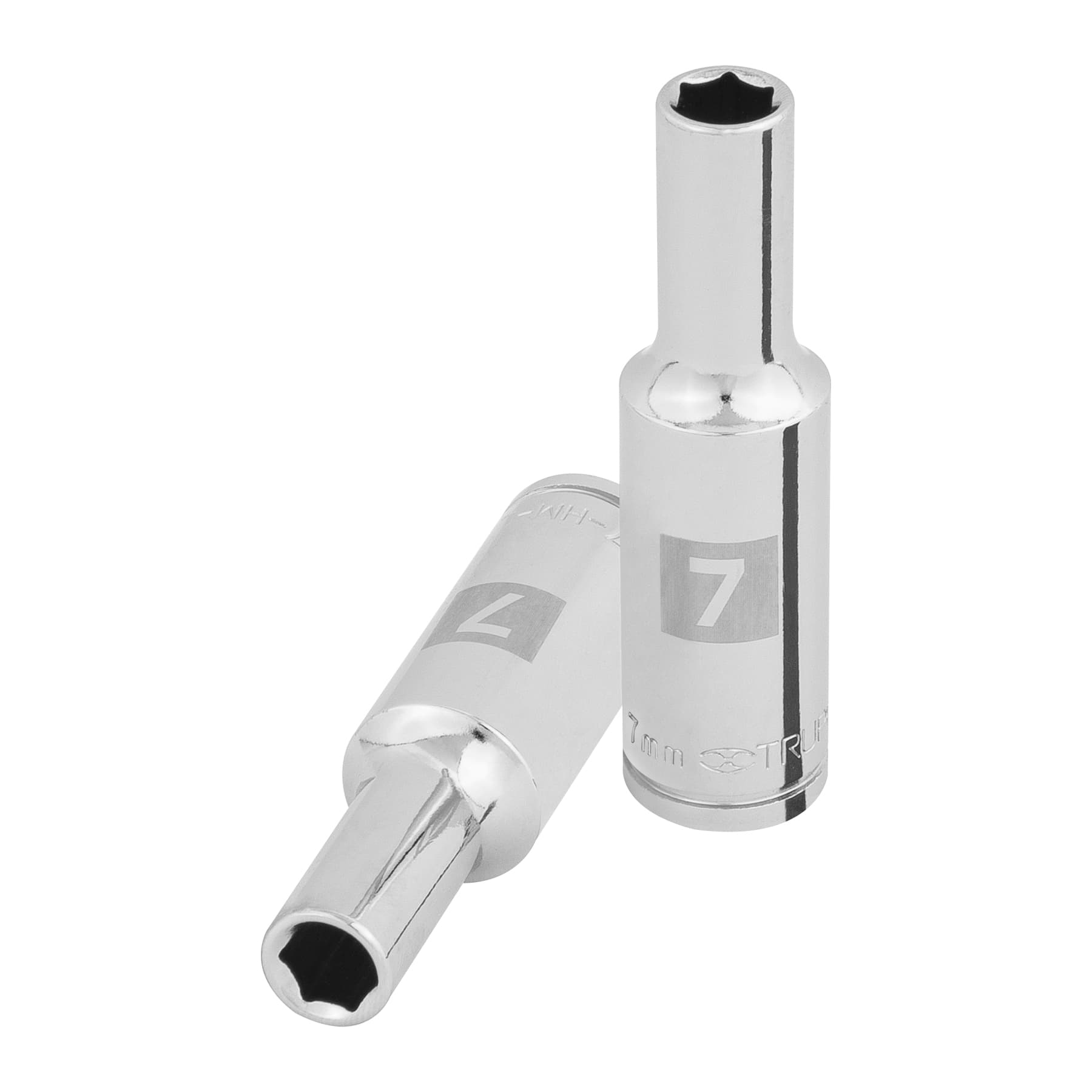 Dado largo de 7 mm, 6 puntas, cuadro 3/8", Truper