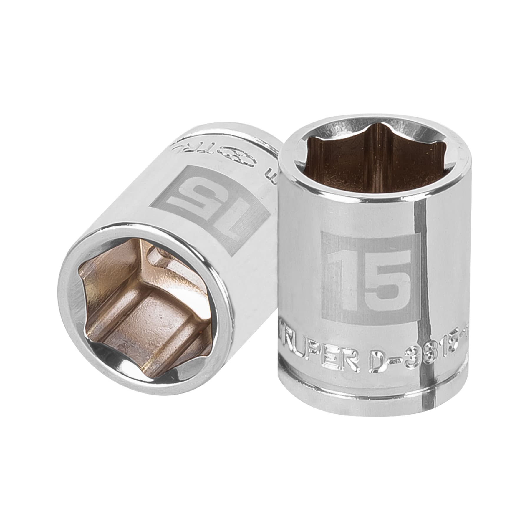 Dado de 15 mm, 6 puntas, cuadro 3/8", Truper