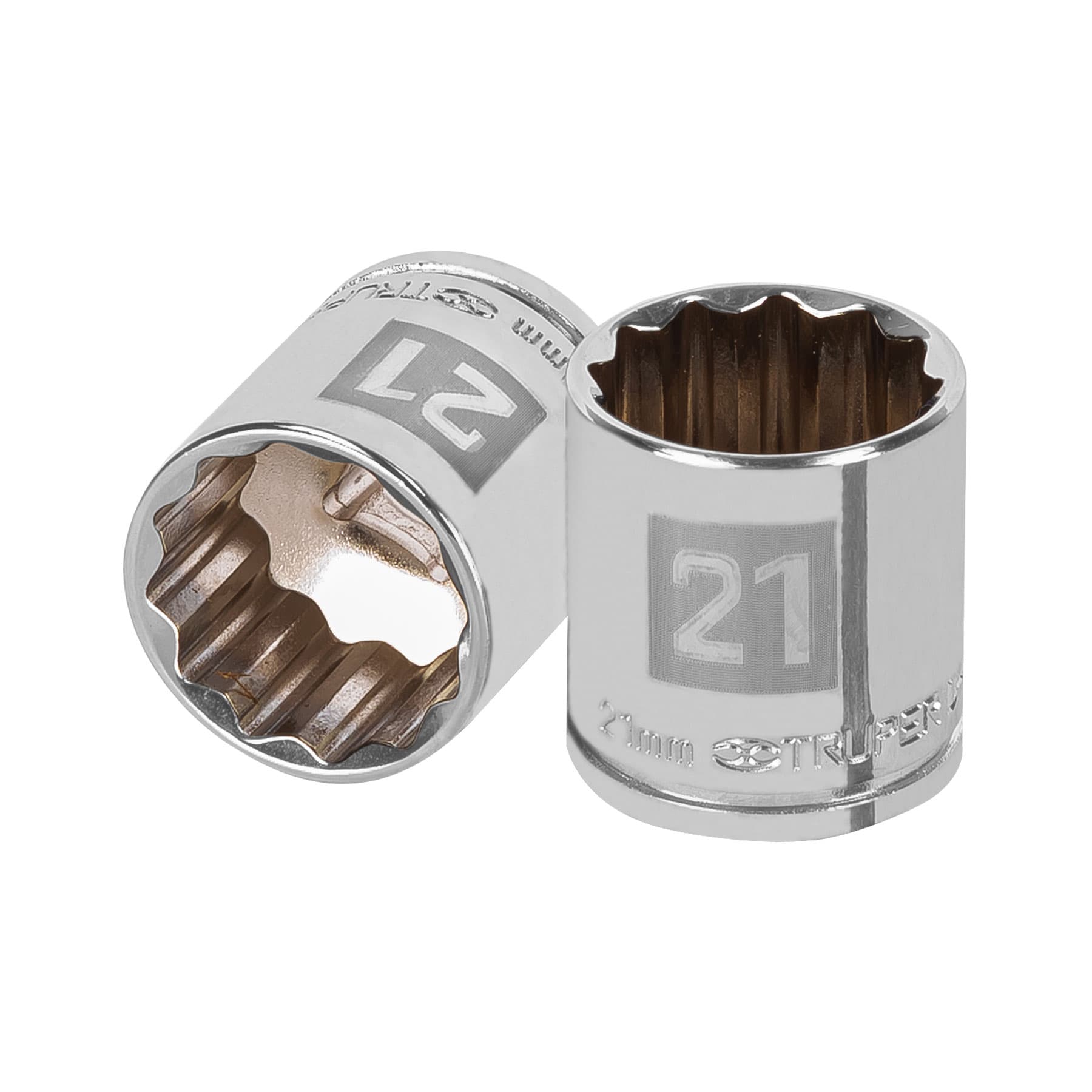Dado de 21 mm, 12 puntas, cuadro 3/8", Truper