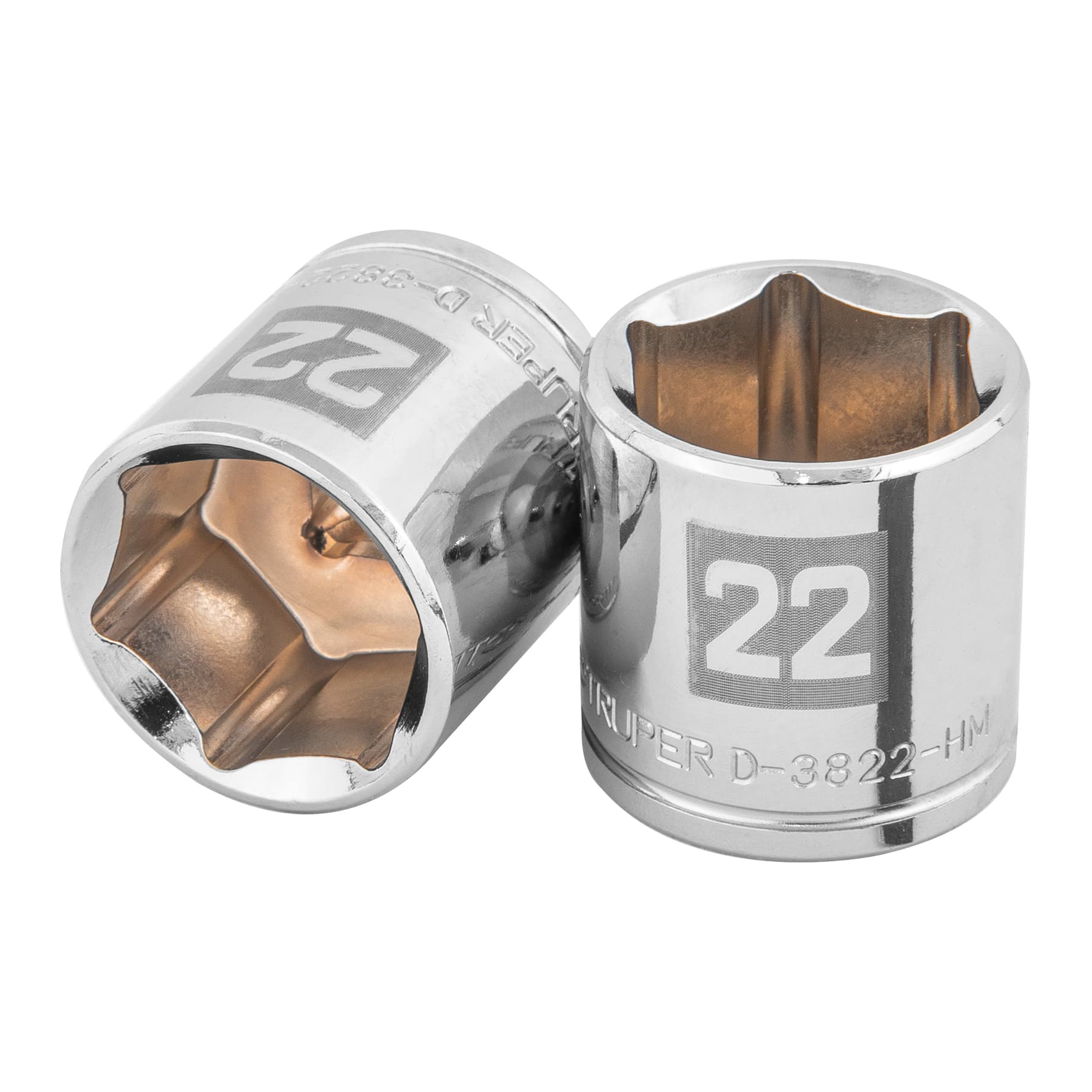 Dado de 22 mm, 6 puntas, cuadro 3/8", Truper