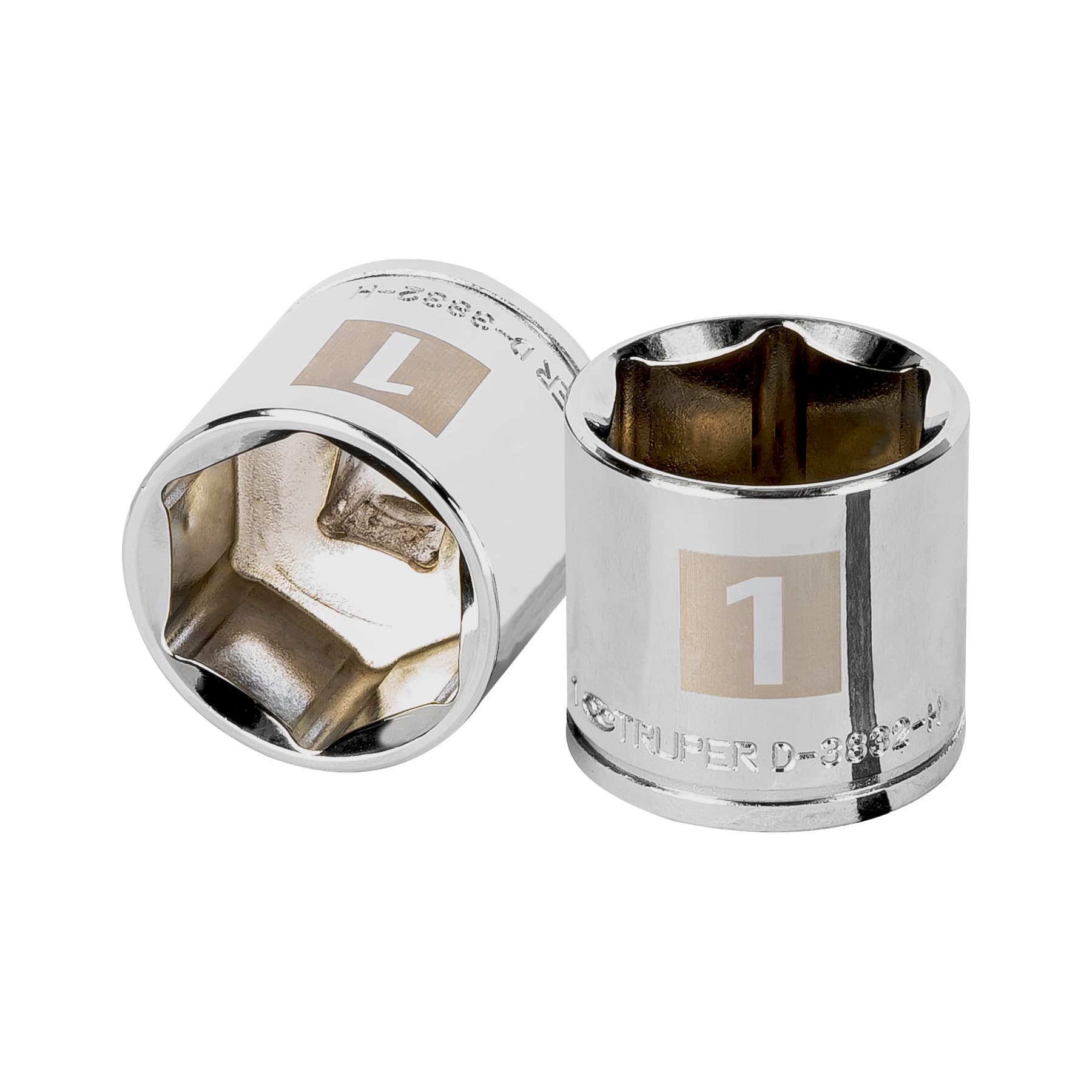 Dado de 1", 6 puntas, cuadro 3/8", Truper