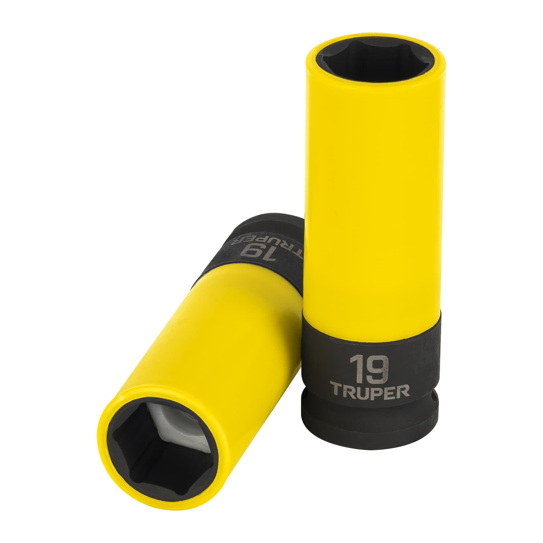 Dado largo impacto protector plástico 19 mm, 6 puntas, cuadro 1/2"