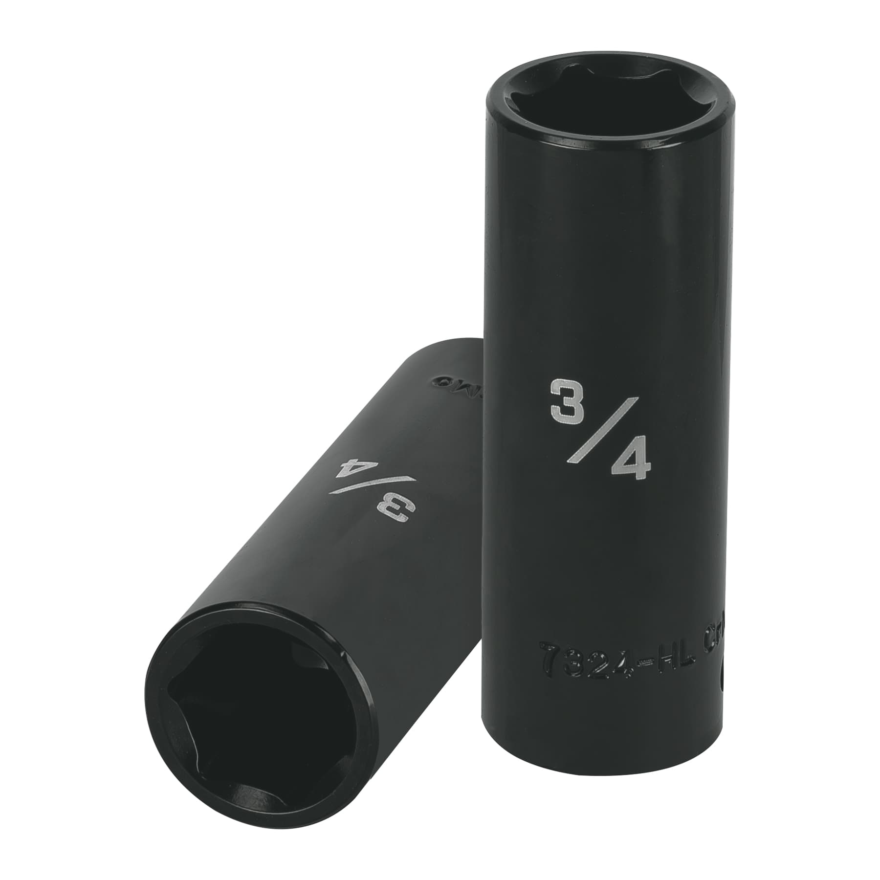 Dado largo impacto de 3/4", 6 puntas, cuadro 1/2", Truper