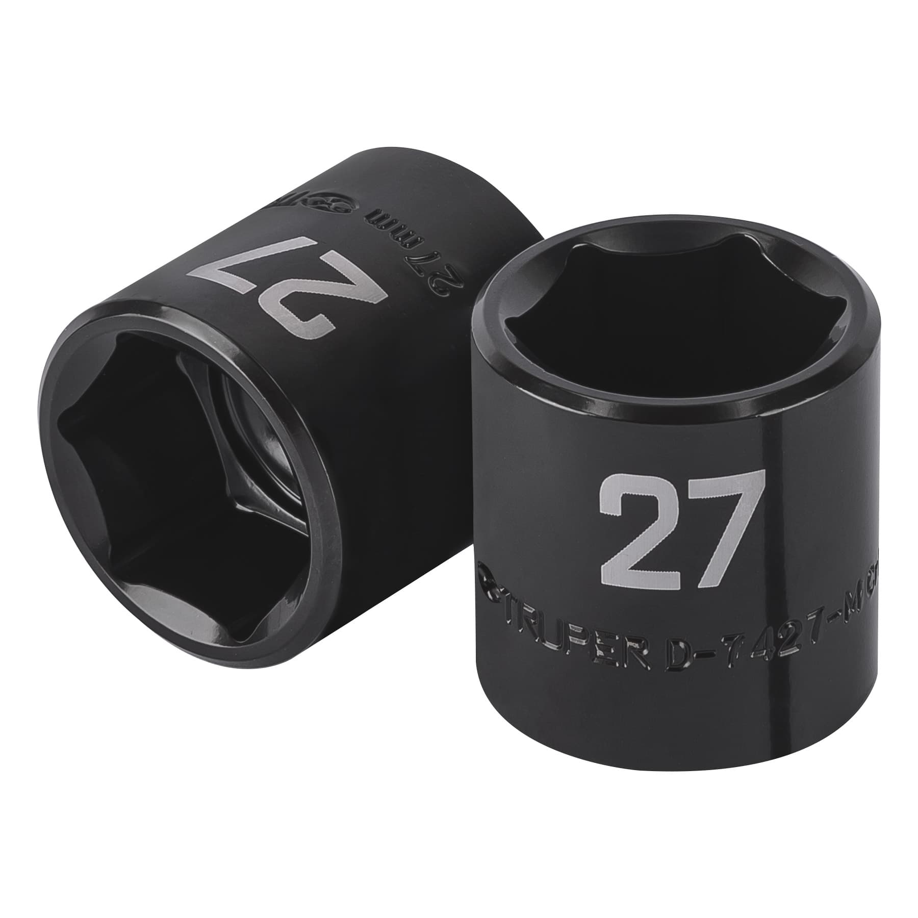 Dado de impacto de 27 mm, 6 puntas, cuadro 1/2", Truper