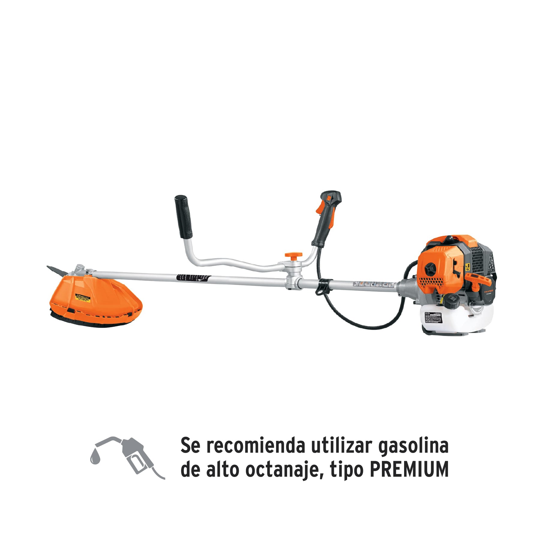 Desmalezadora a gasolina 43 cc mango Bici , 18" corte