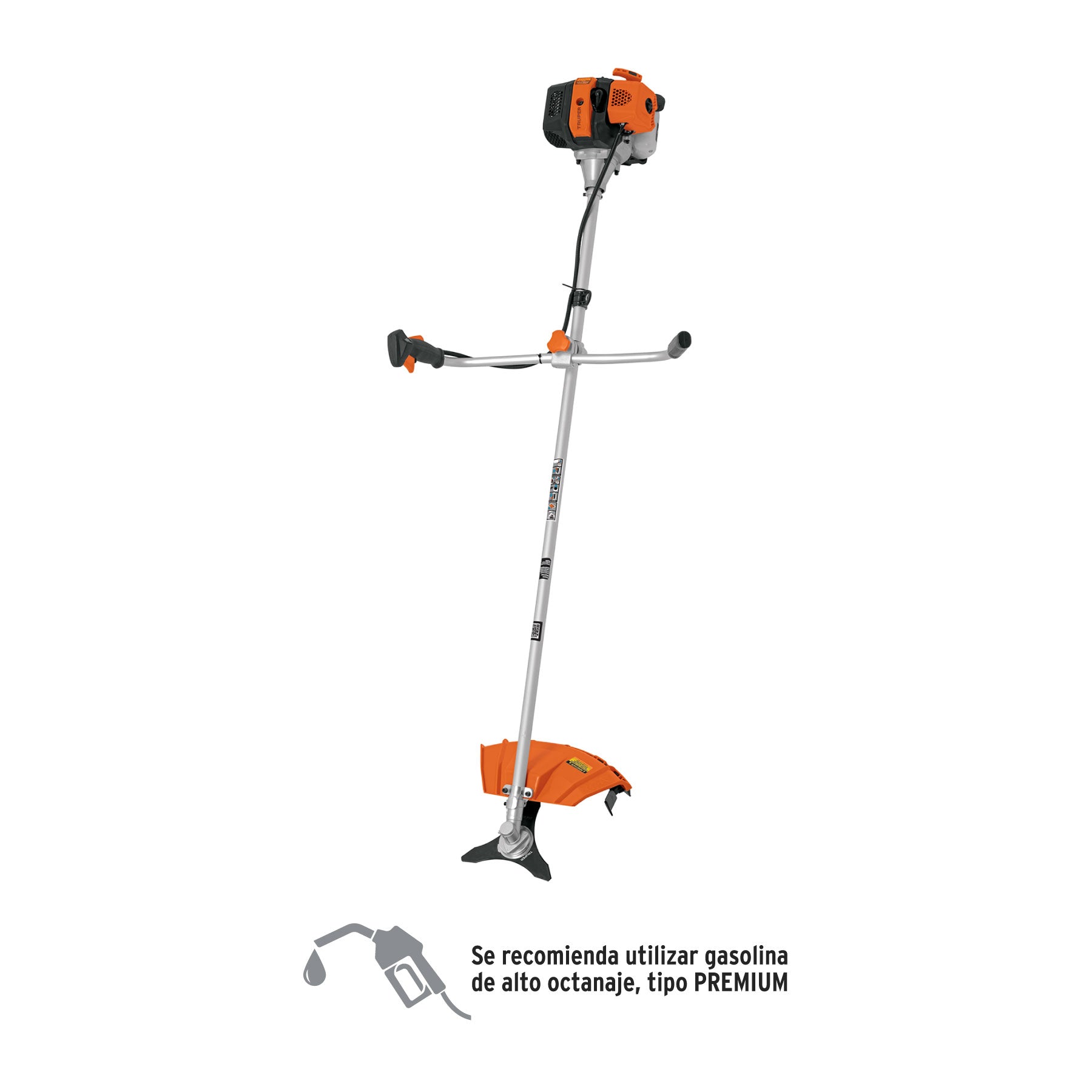 Desmalezadora a gasolina 52 cc mango tipo Bici , 18" corte