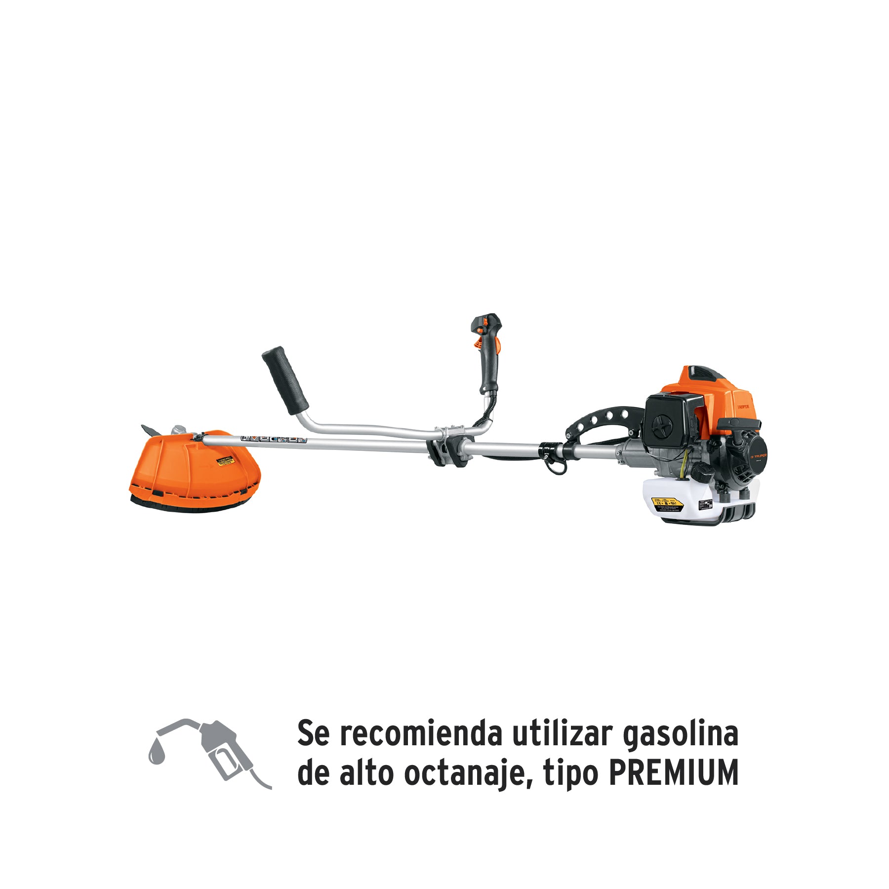 Desmalezadora a gasolina 63 cc mango tipo Bici , 17" corte