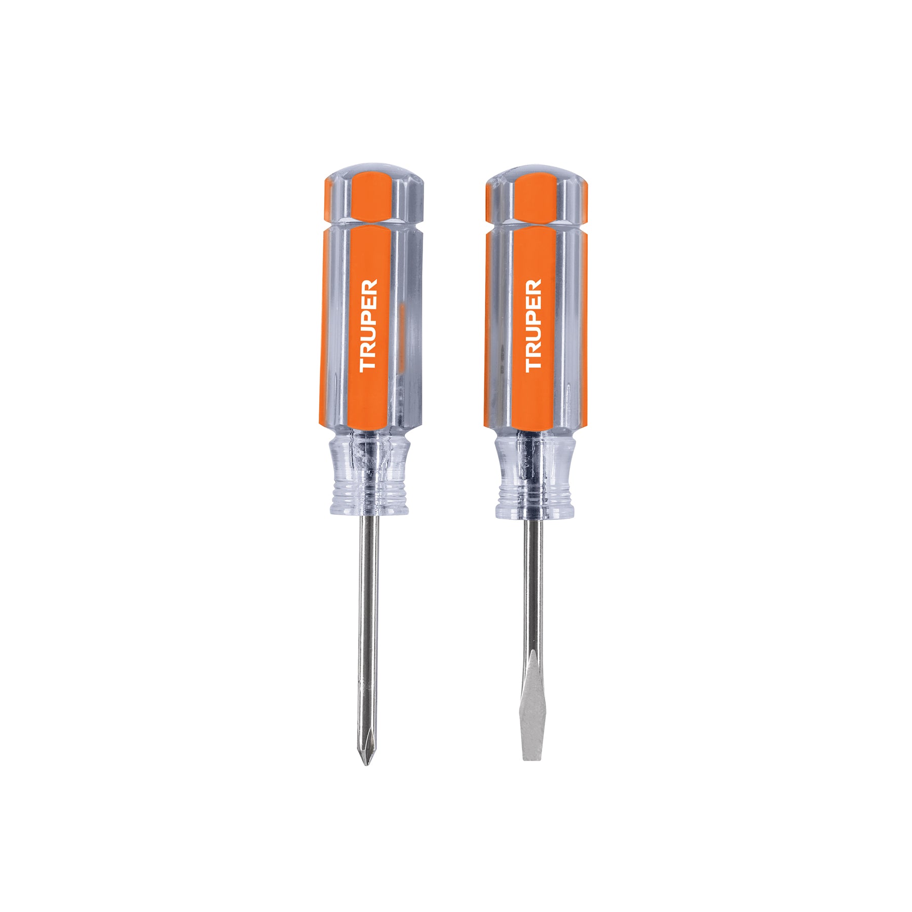 Dúo de mini desarmadores mango de acetato, Truper