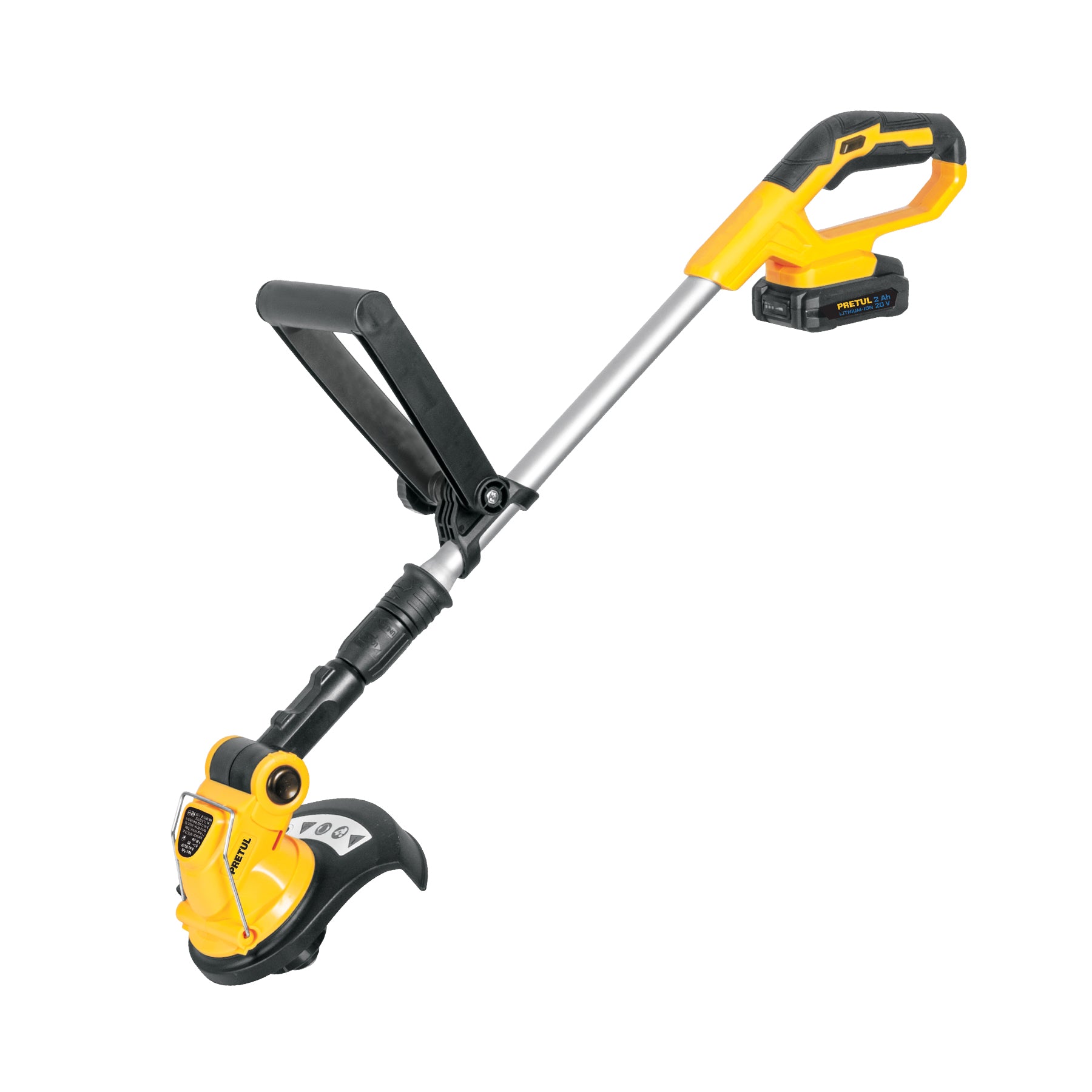 Desbrozadora inalámbrica 20V, 1 batería 2Ah, 1 cargador Pretul