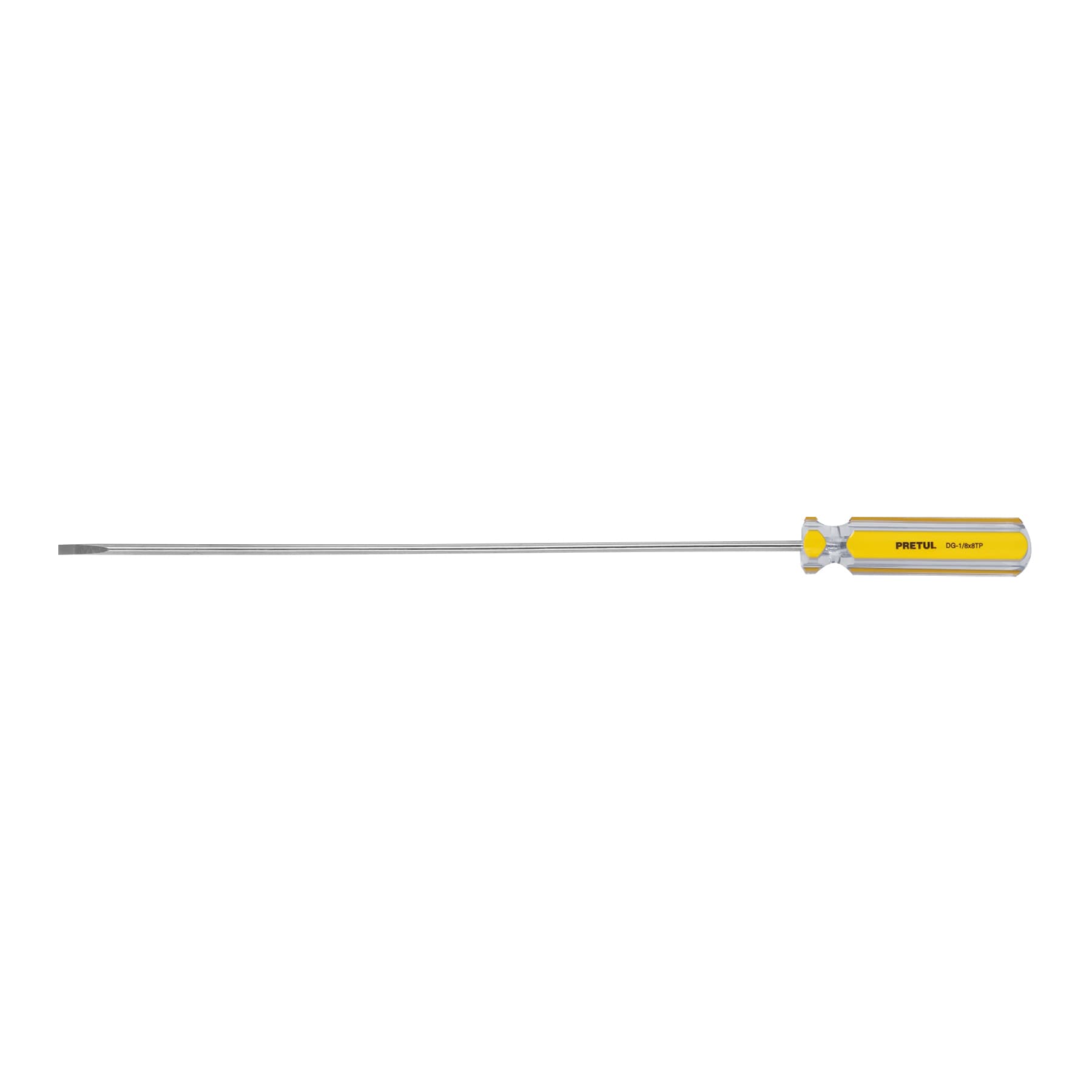 Desarmador cabinet 1/8 x 8" mango de PVC, Pretul, DG-1/8X8TP, 21466