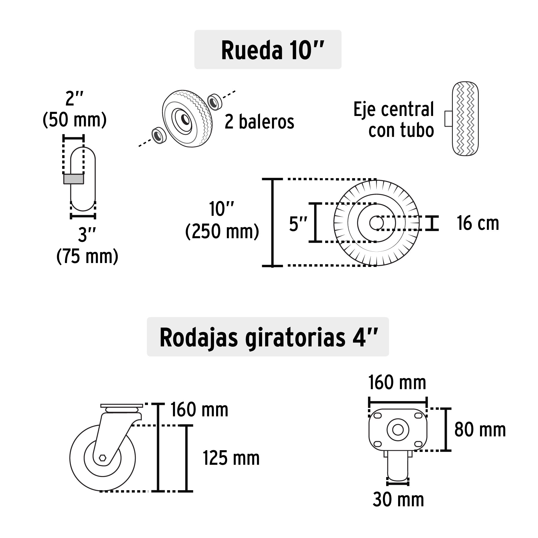 Diablo de carga convertible 3 en 1, 270Kg, Pretul