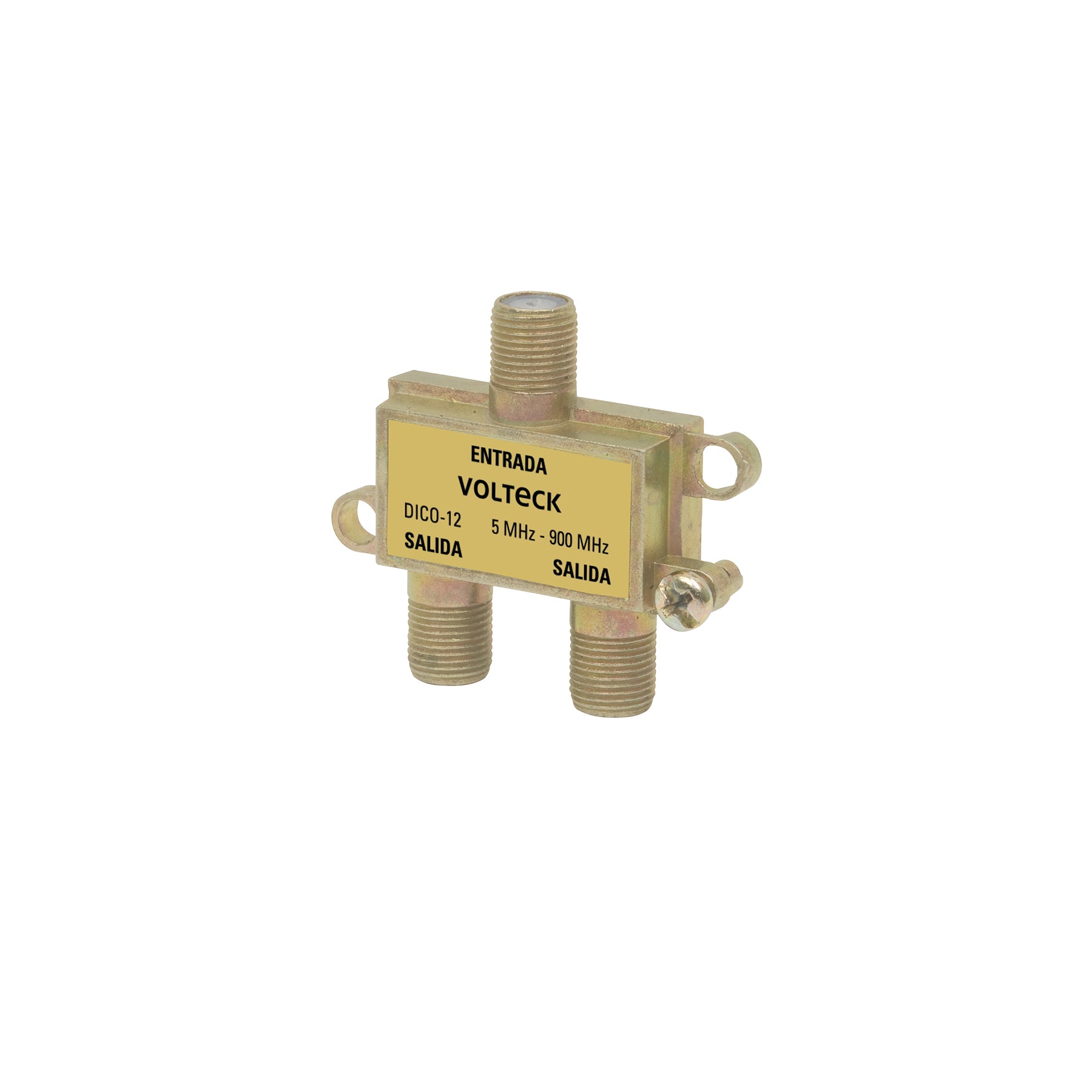 Divisor coaxial de 1 entrada y 2 salidas, Volteck, DICO-12, 48475