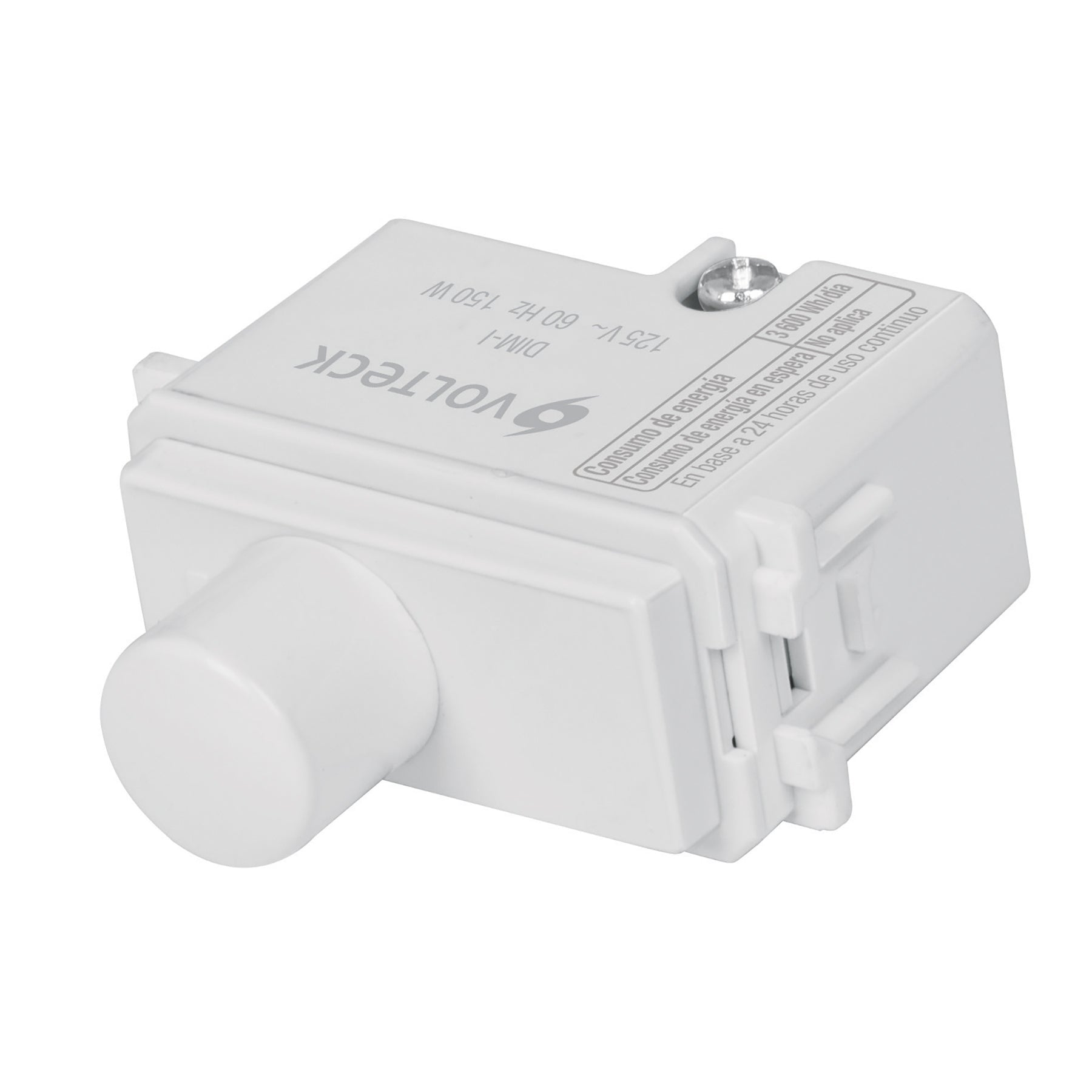 Dimmer giratorio, línea Italiana, color blanco, Volteck