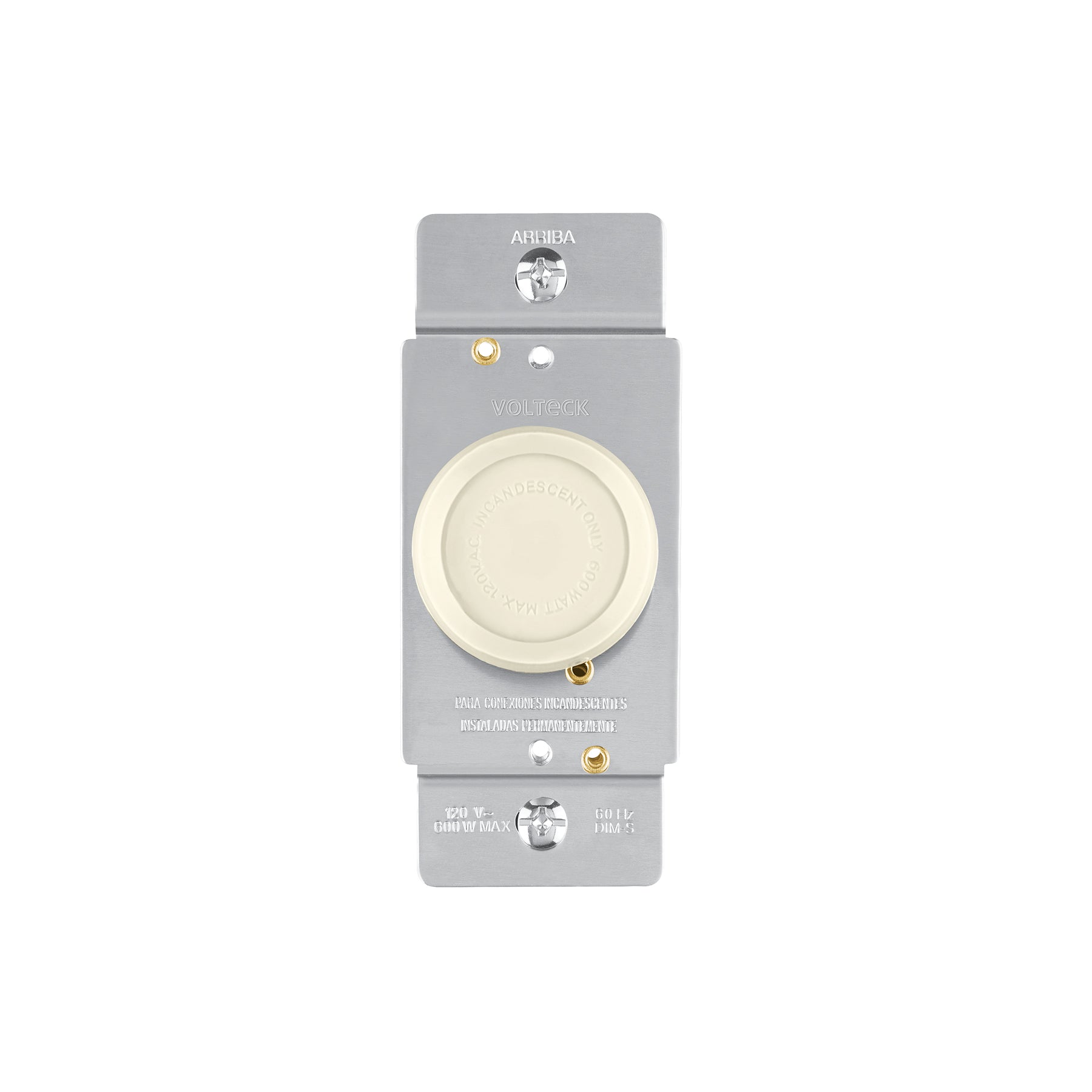 Atenuador de luz giratorio, Standard, marfil, Volteck, DIM-S, 46302