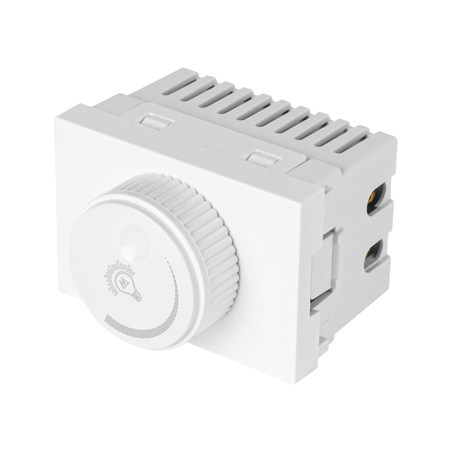 Dimmer giratorio blanco de 1.5 módeloulos, línea Lisboa