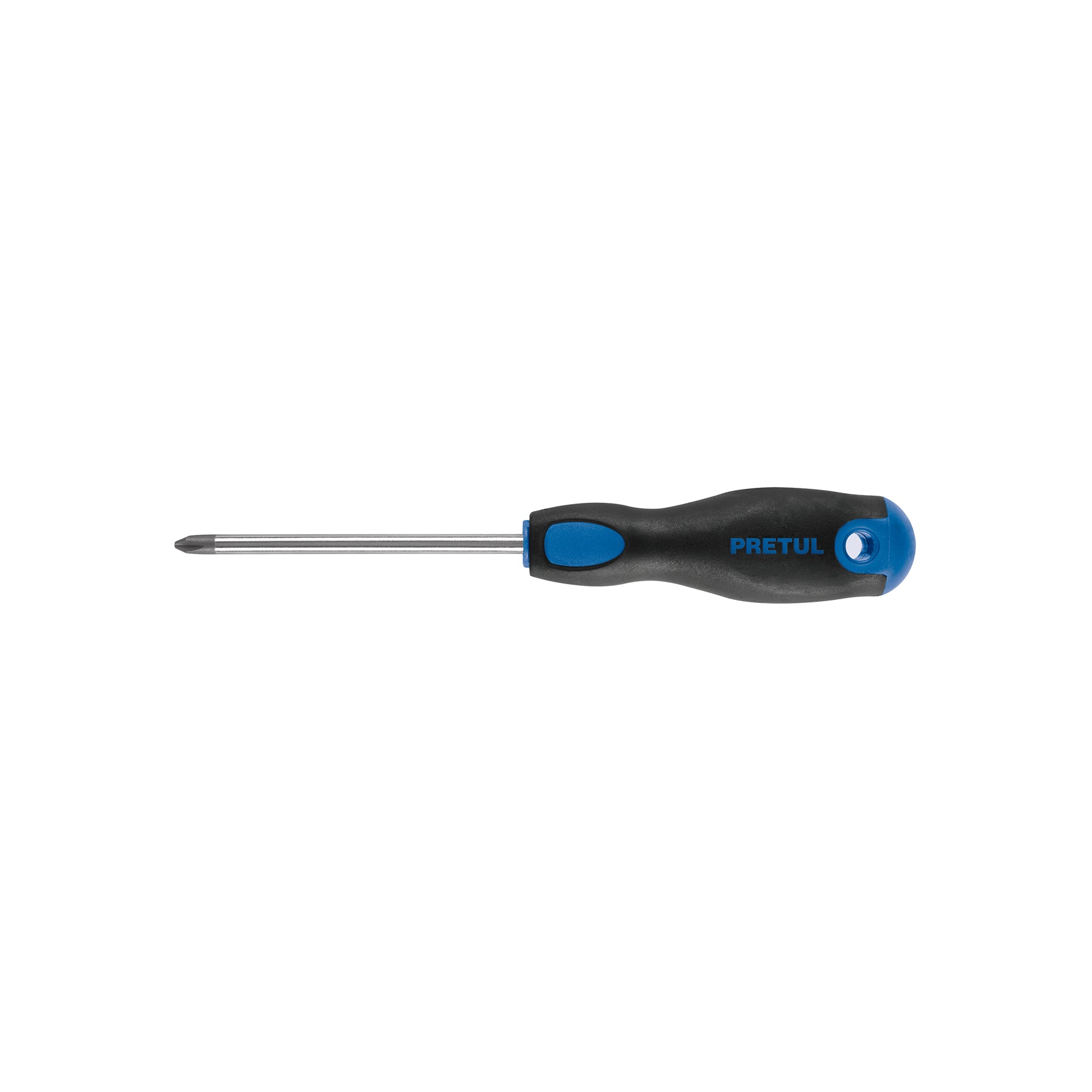 Desarmador de cruz 1/4" x 4" mango Comfort Grip, Pretul, DP-1/4X4BP, 21496