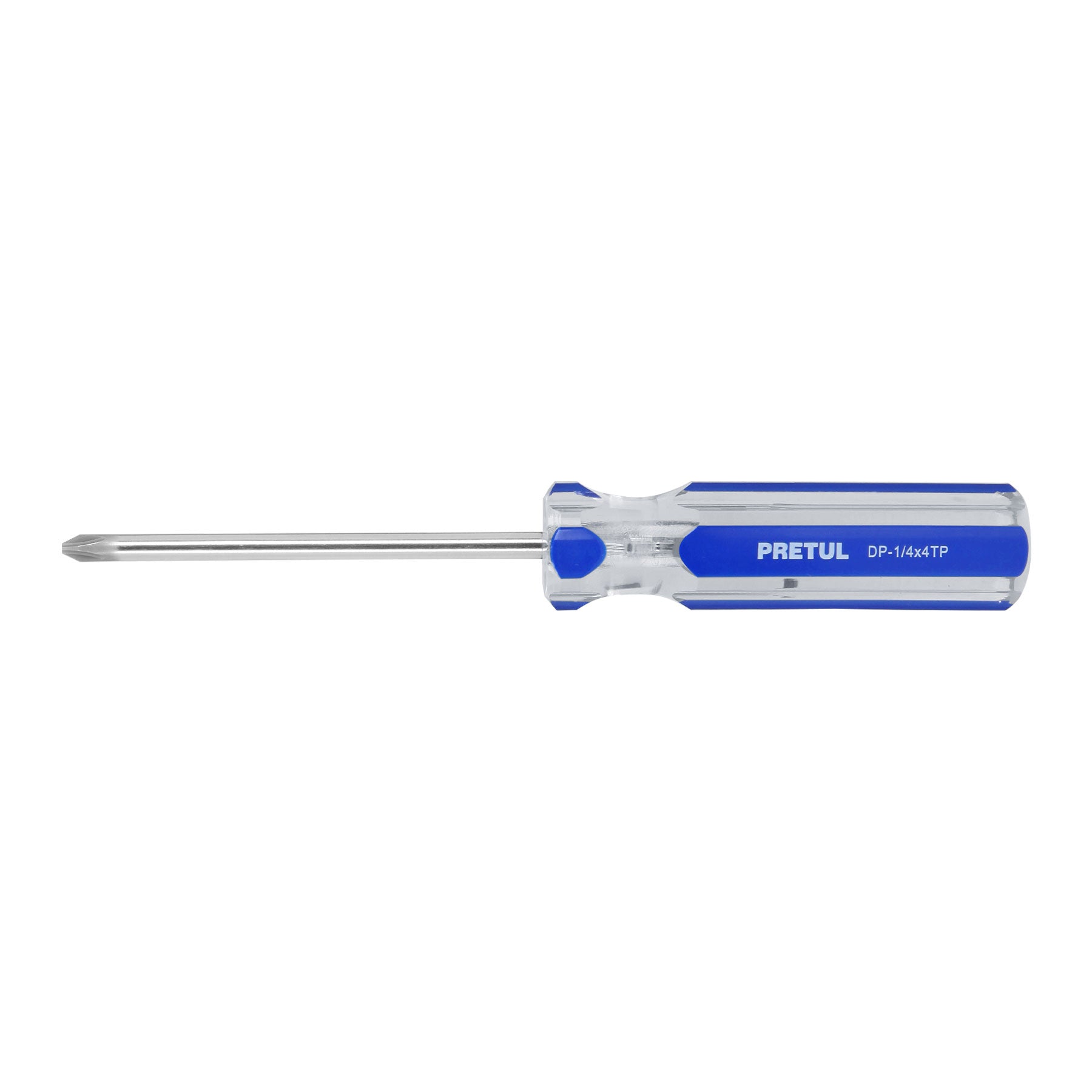 Desarmador de cruz 1/4 x 4" mango de PVC, Pretul