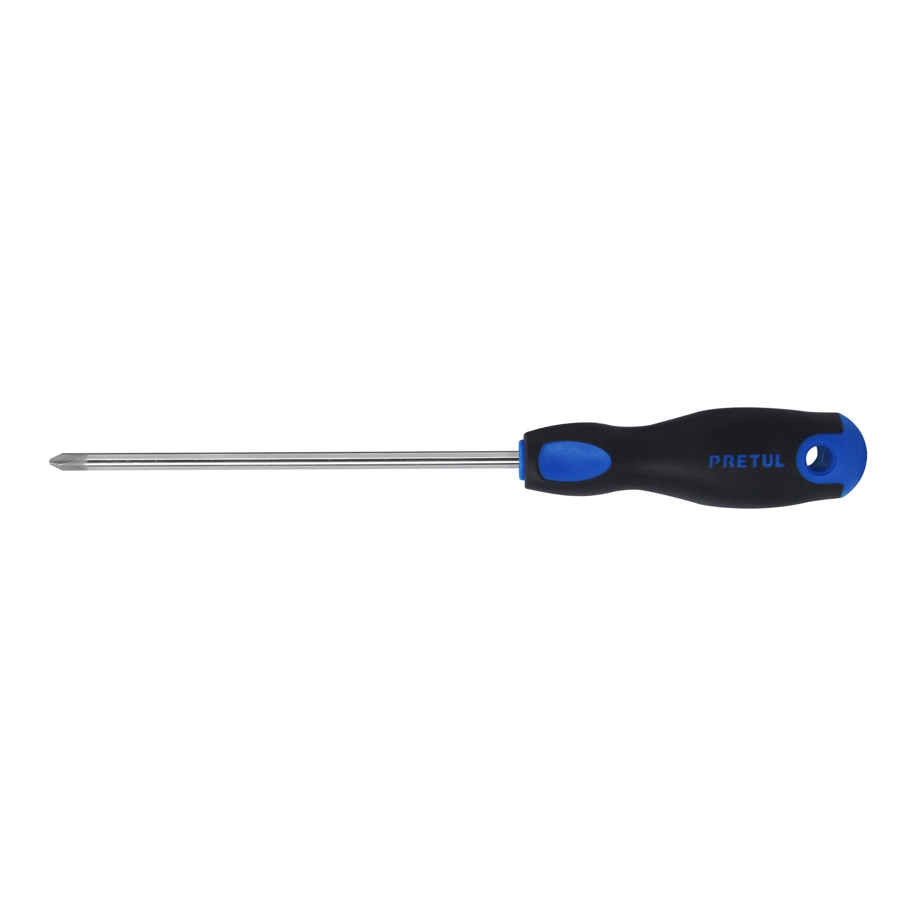 Desarmador de cruz 1/4" x 6" mango Comfort Grip, Pretul, DP-1/4X6BP, 21499
