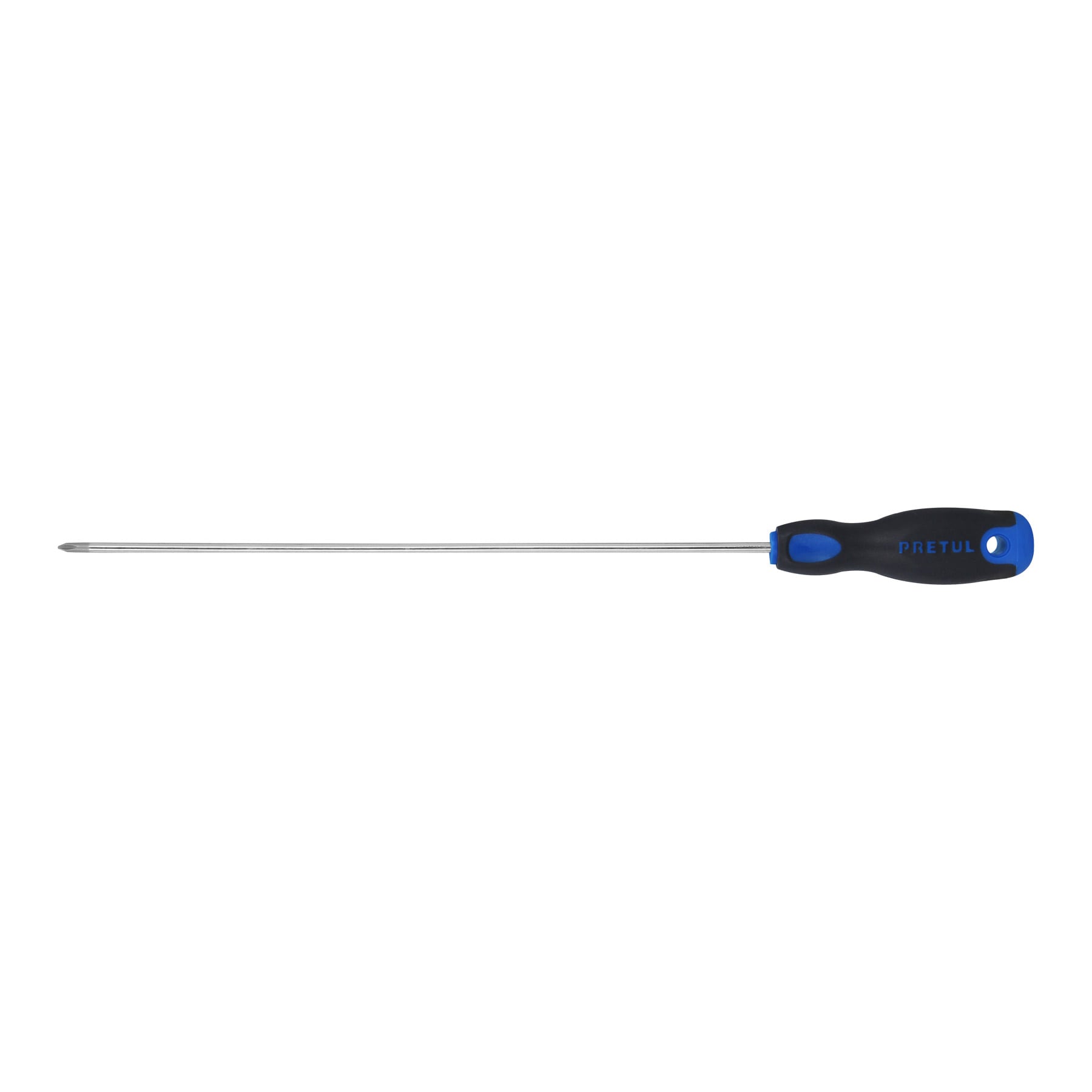 Desarmador de cruz 1/8" x 8" mango Comfort Grip, Pretul