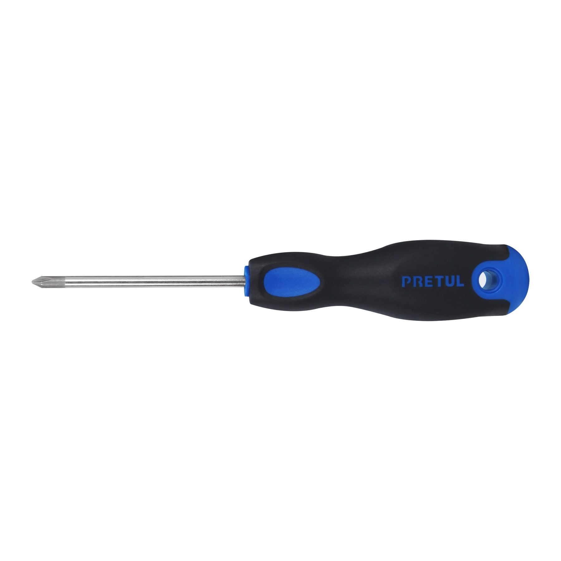Desarmador de cruz 3/16" x 3" mango Comfort Grip, Pretul