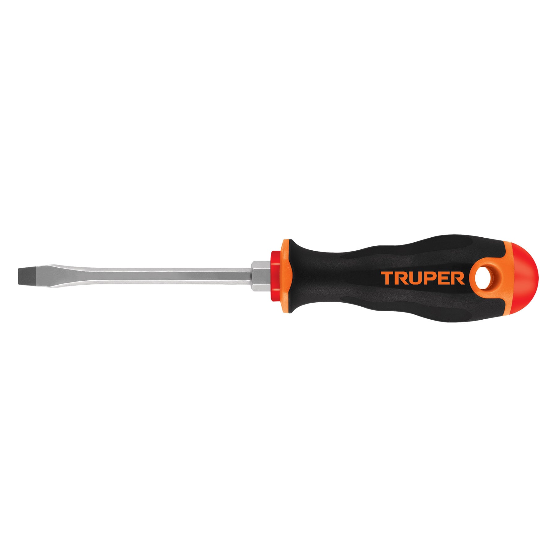 Desarmador plano 1/4" x 4" mango Comfort Grip, Truper