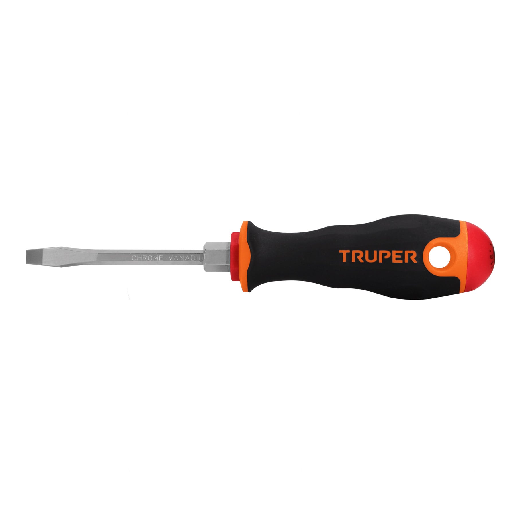 Desarmador plano 3/16" x 3" mango Comfort Grip, Truper