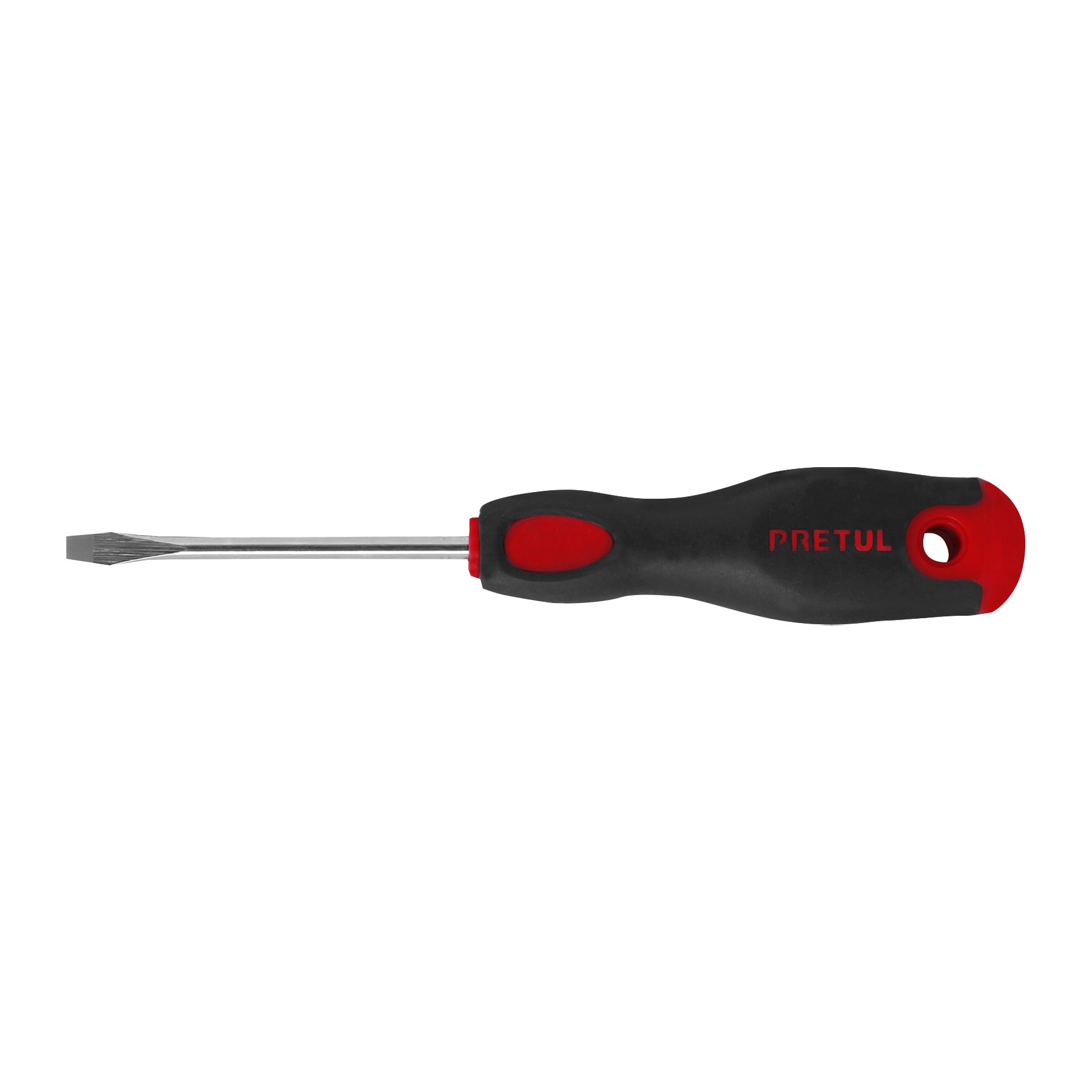 Desarmador plano 3/16 x 3" mango Comfort Grip, Pretul