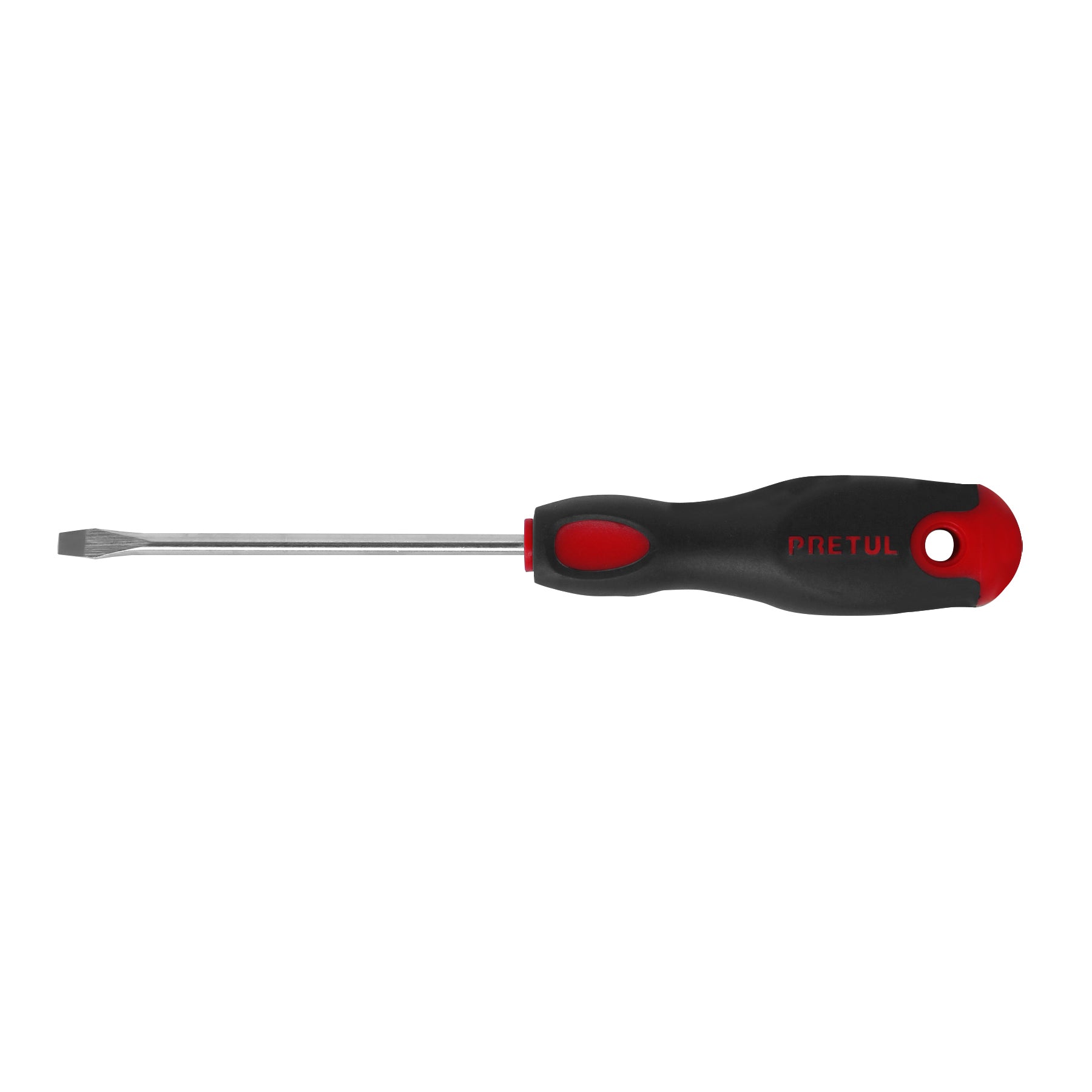 Desarmador plano 3/16 x 4" mango Comfort Grip, Pretul