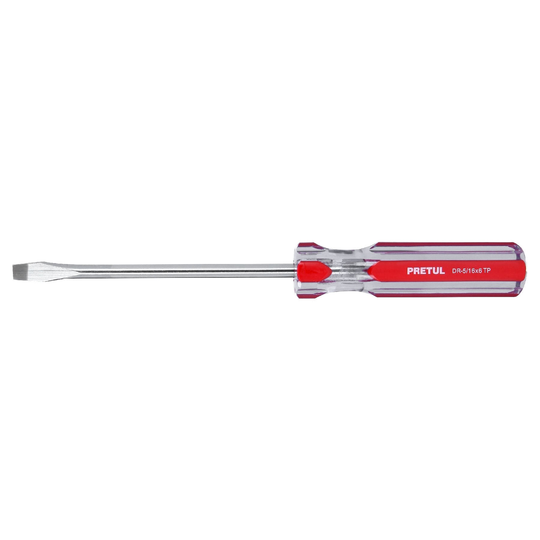 Desarmador plano 5/16 x 6" mango de PVC, Pretul, DR-5/16X6TP, 21463