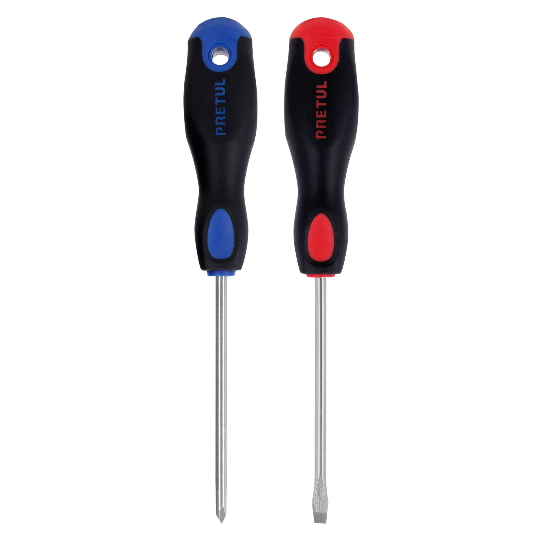 Dúo de desarmadores 3/16" x 4" mango Comfort Grip, Pretul, DUO-3/16X4BP, 20216