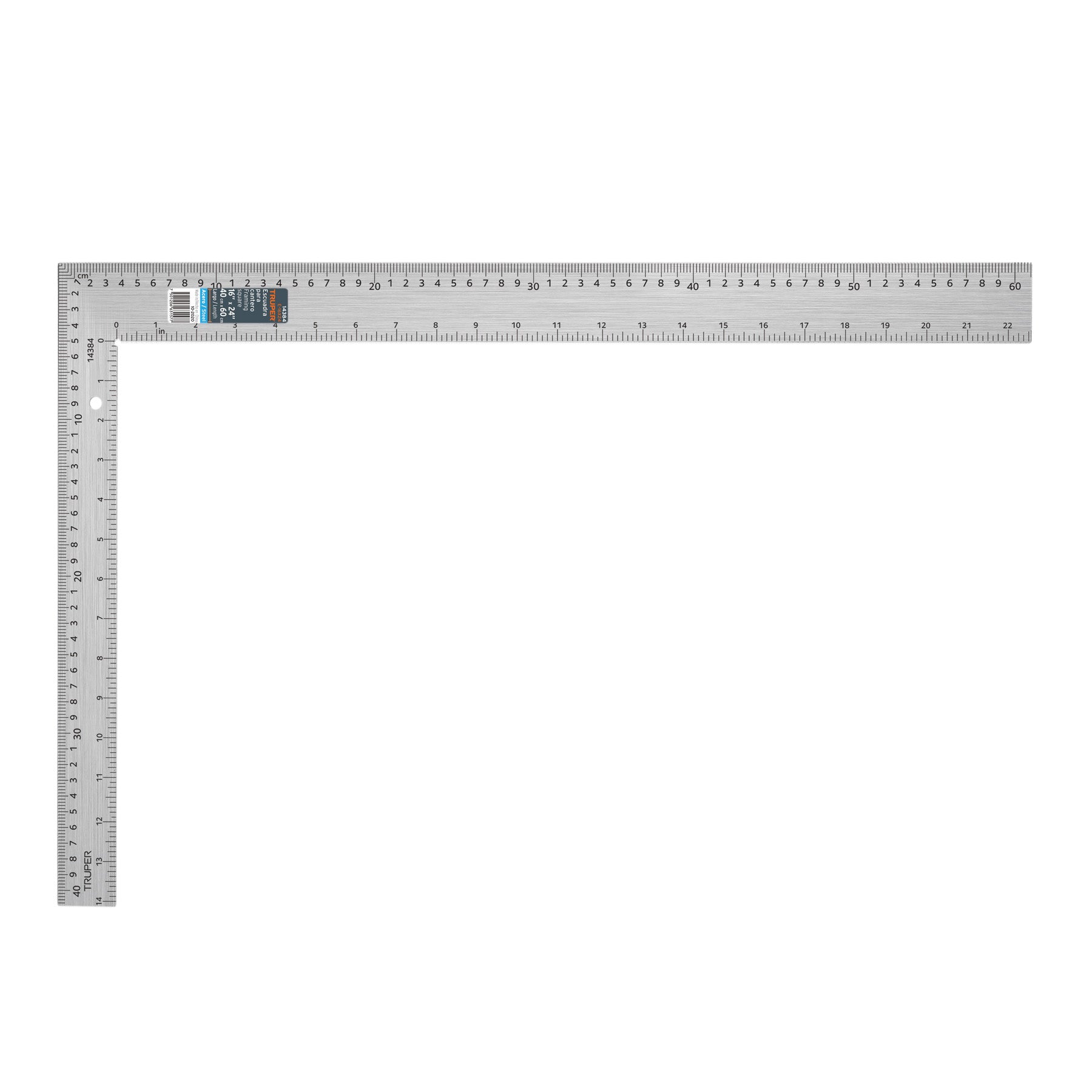 Escuadra 16"x24" de acero para cantero, Truper