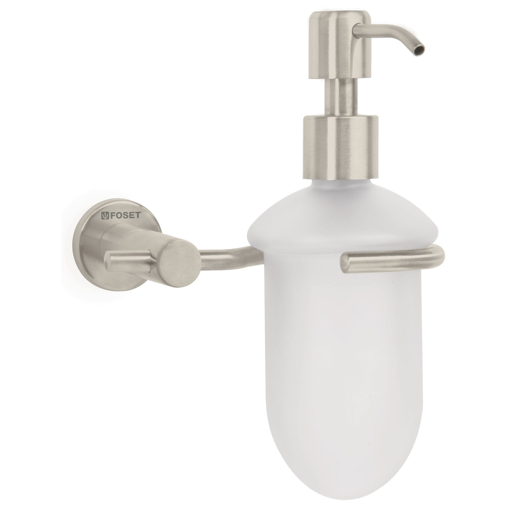 Dispensador de jabón a pared en acabado satín ELEMENT, Foset, ELA-75N, 49666