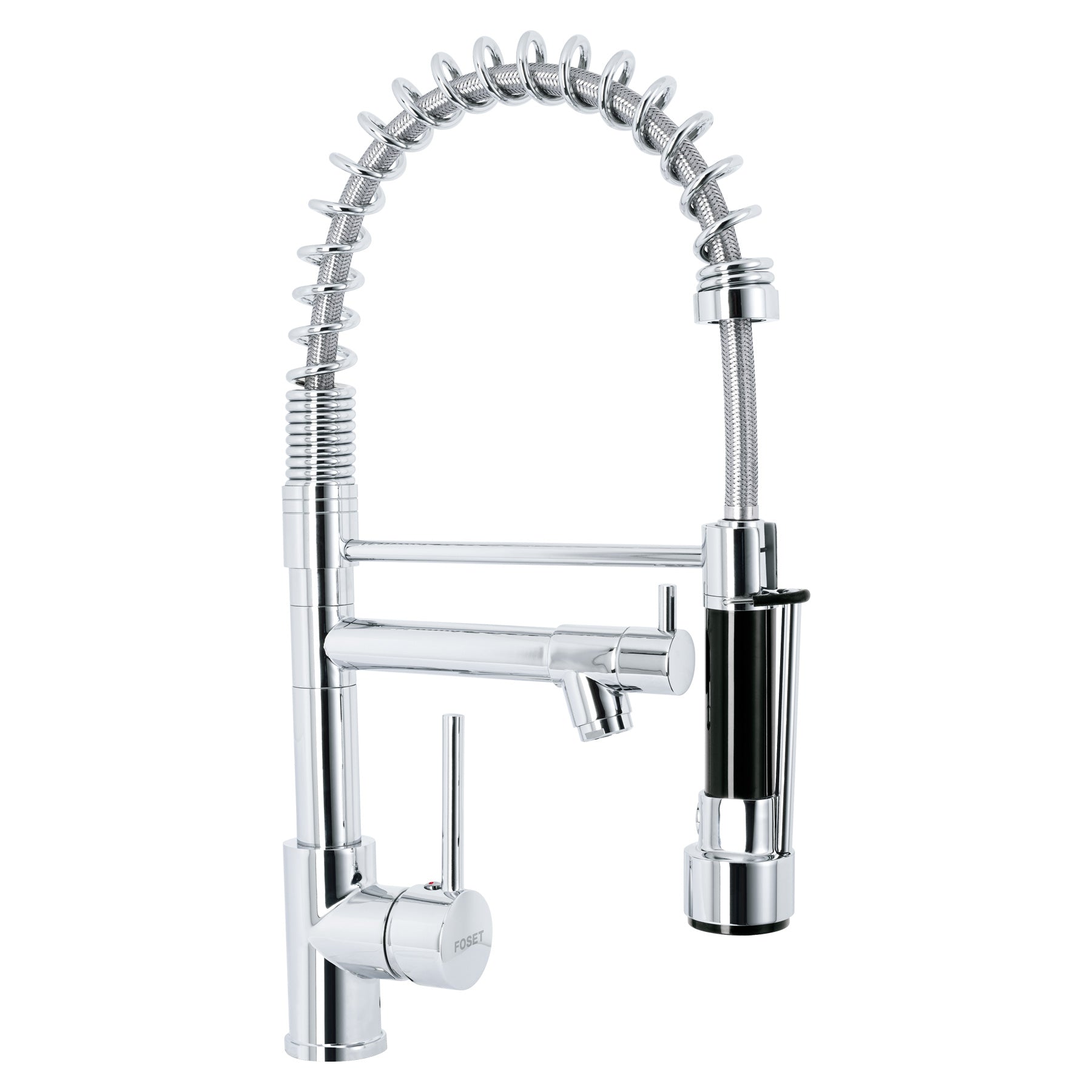 Monomando con doble salida para fregadero, Cromo, ELEMENT, Foset, ELF-84, 49106